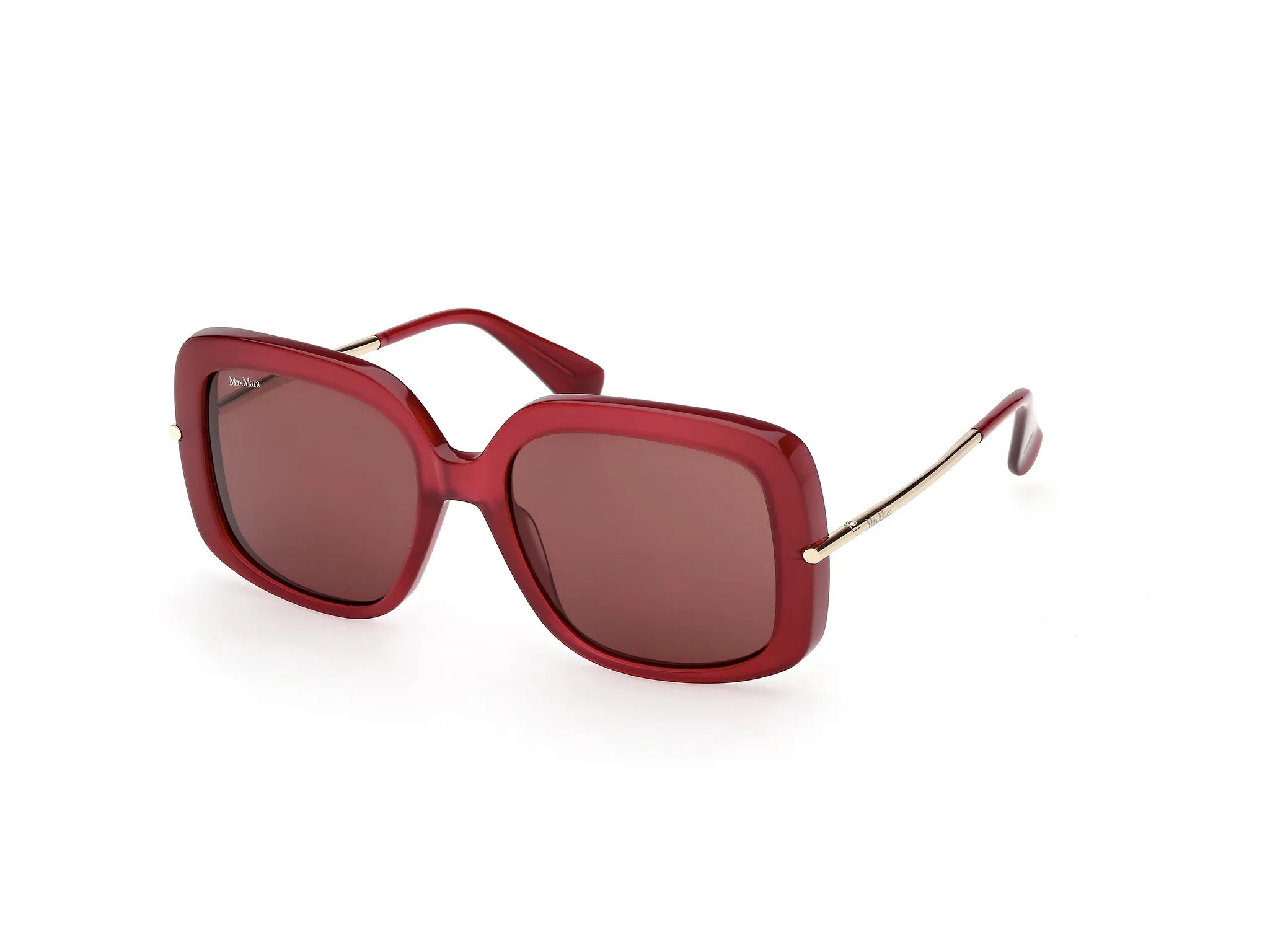 Max Mara MM0195 69S Occhiali da sole Acetato Bordeaux Bordeaux Rotonda Normale - immagine 1