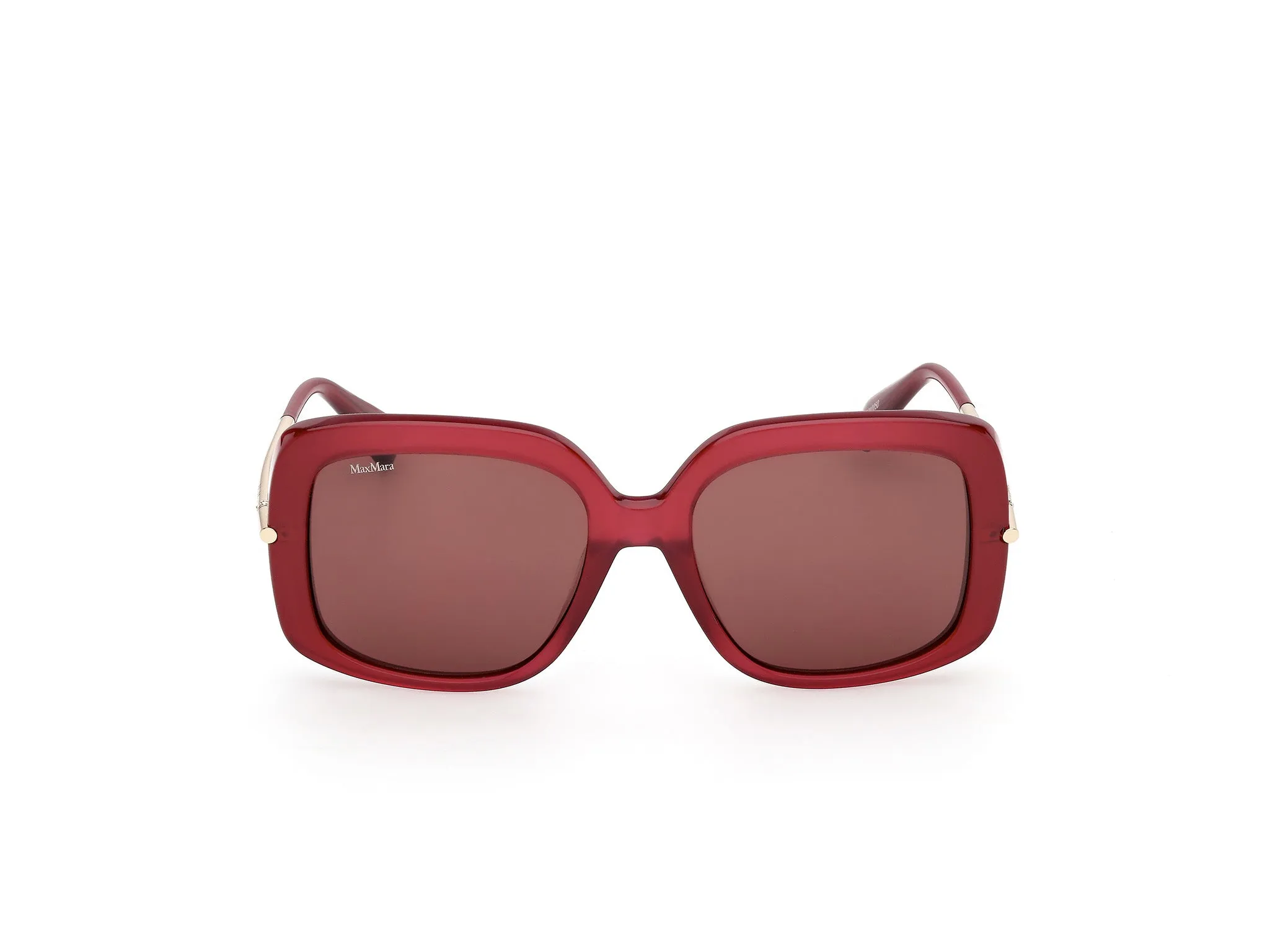 Max Mara MM0195 69S Occhiali da sole Acetato Bordeaux Bordeaux Rotonda Normale - immagine 2