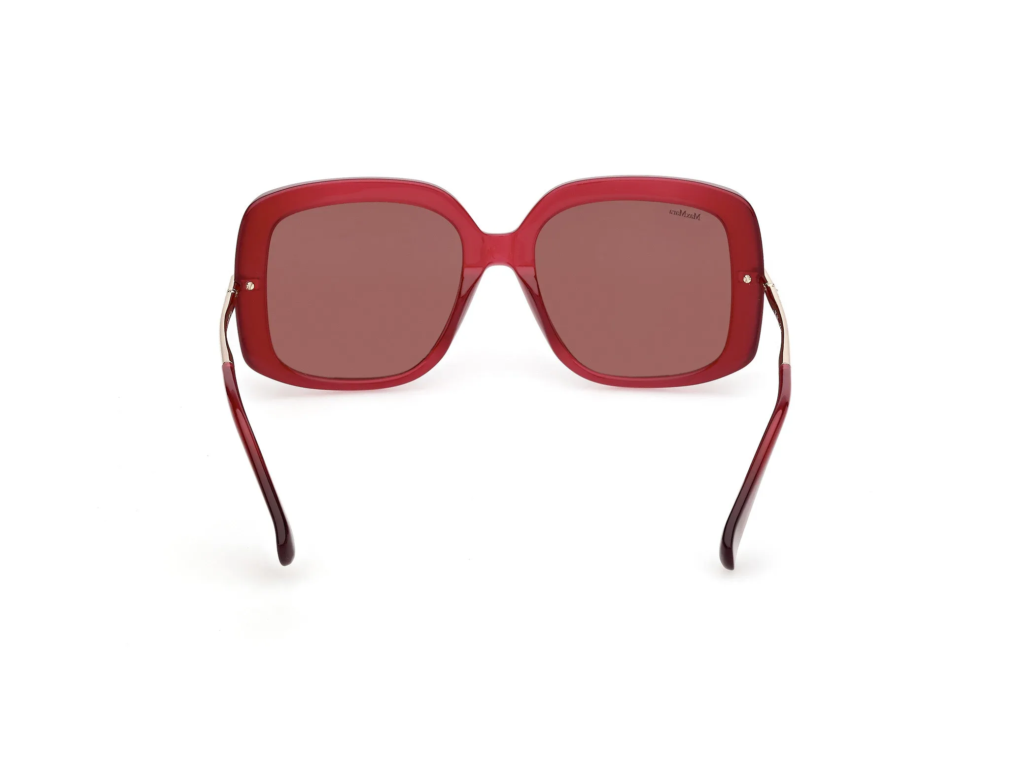 Max Mara MM0195 69S Occhiali da sole Acetato Bordeaux Bordeaux Rotonda Normale - immagine 4