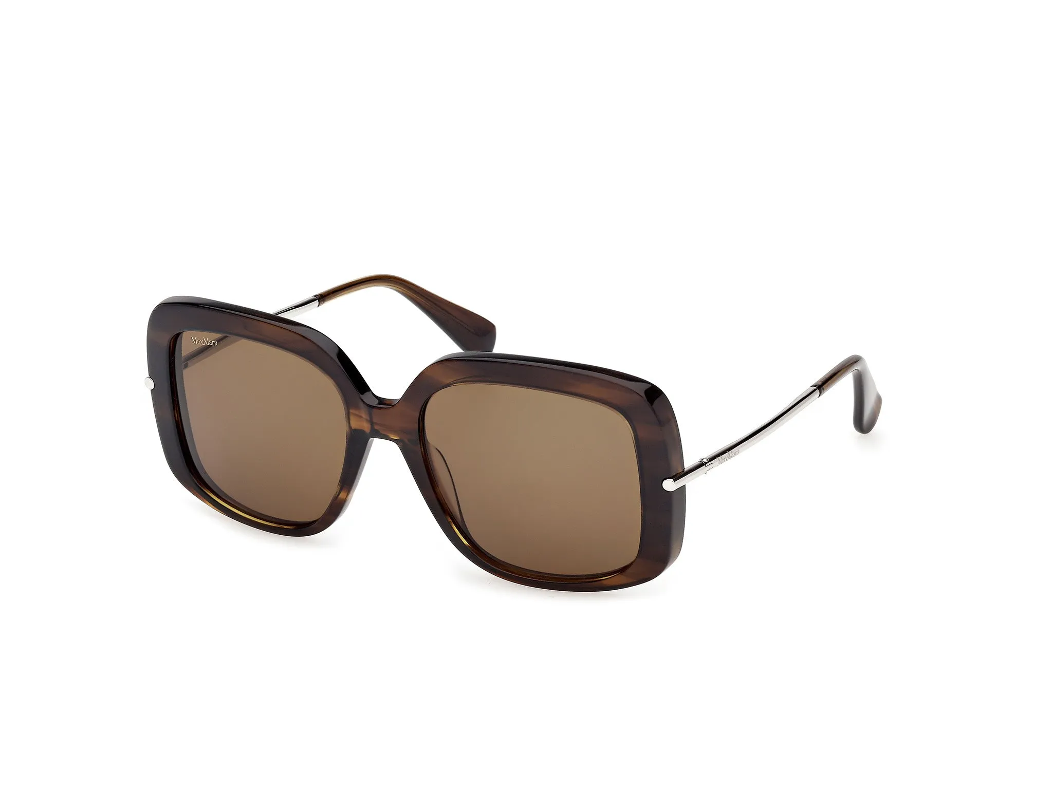 Max Mara MM0195 61N Occhiali da sole Acetato Marrone Verde Rotonda Normale - immagine 1