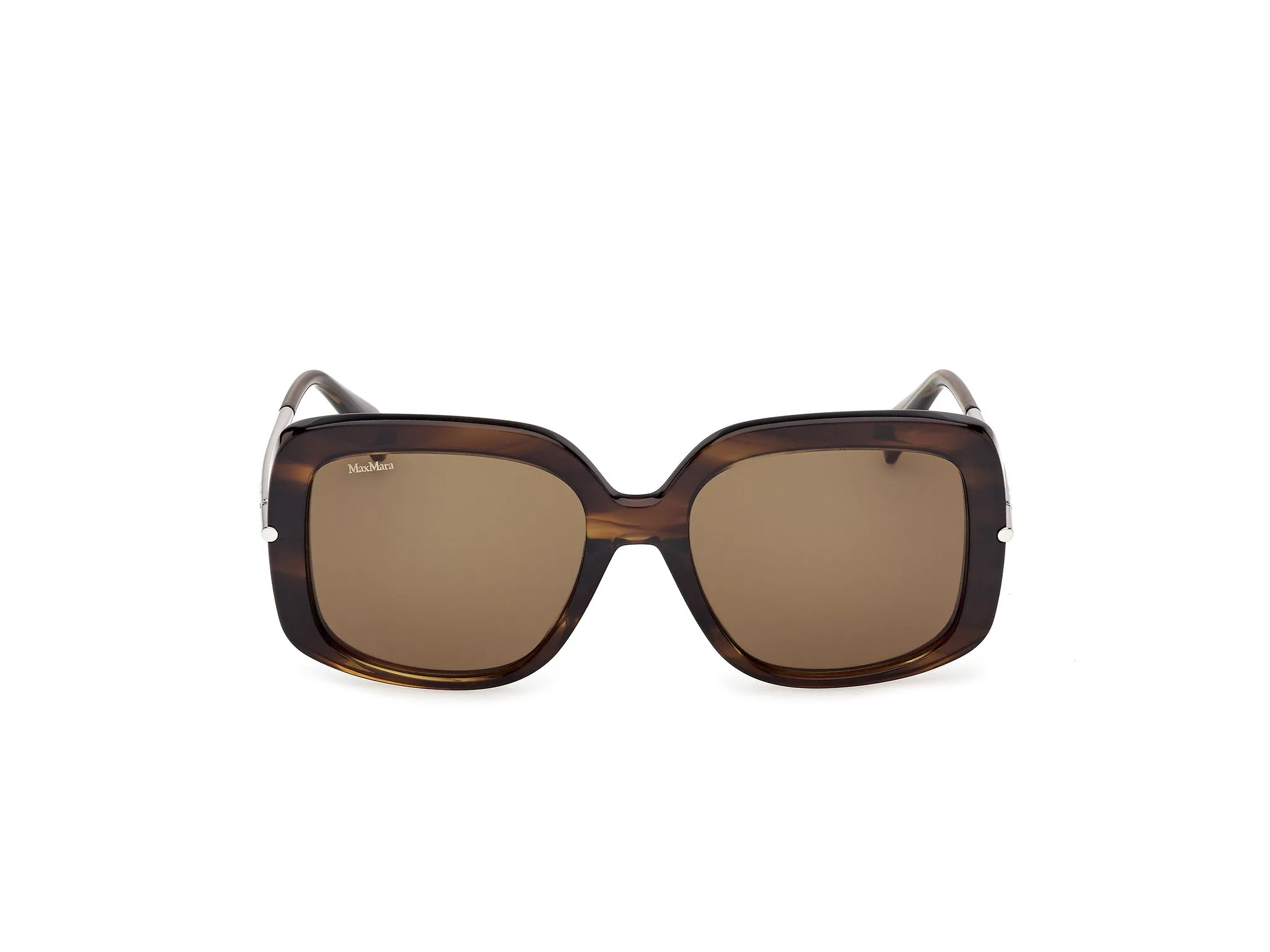 Max Mara MM0195 61N Occhiali da sole Acetato Marrone Verde Rotonda Normale - immagine 2
