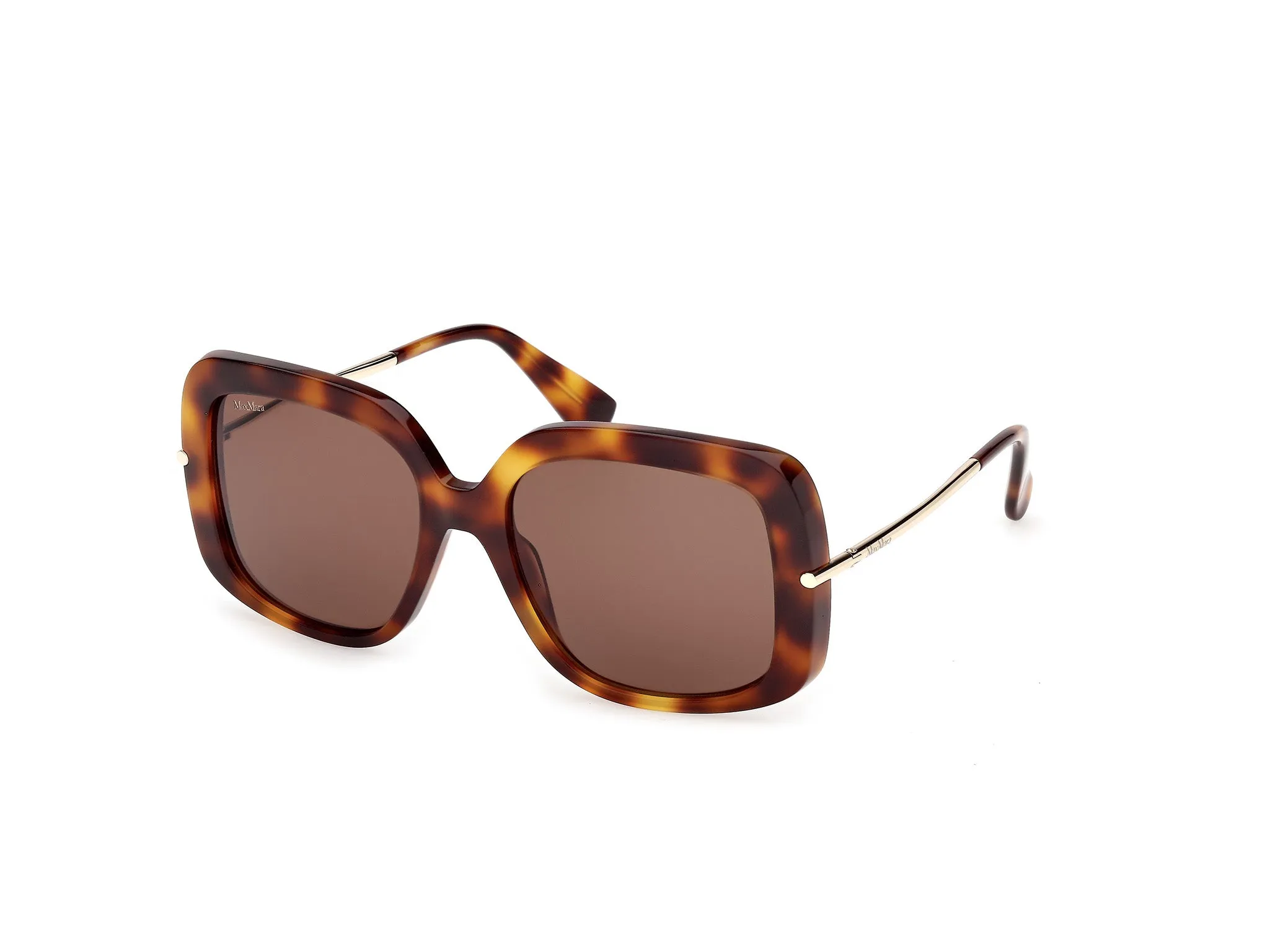 Max Mara MM0195 52E Occhiali da sole Acetato Havana Marrone Rotonda Normale - immagine 1