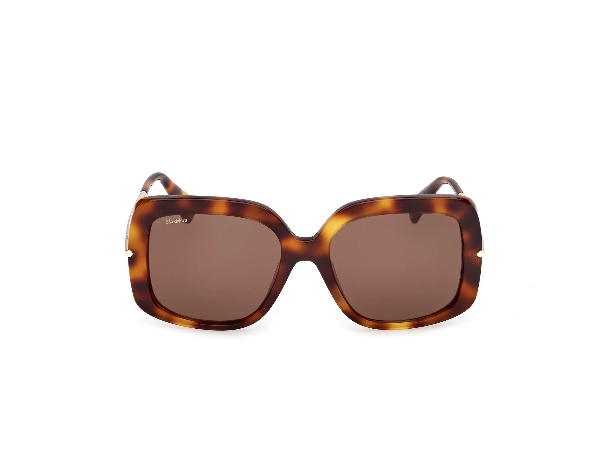 Max Mara MM0195 52E Occhiali da sole Acetato Havana Marrone Rotonda Normale - immagine 2