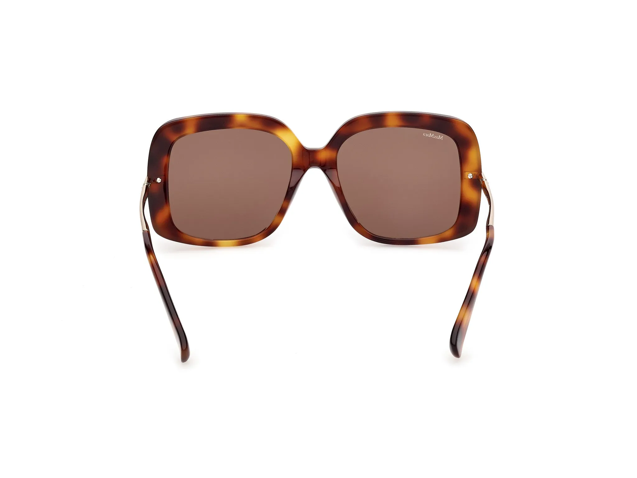 Max Mara MM0195 52E Occhiali da sole Acetato Havana Marrone Rotonda Normale - immagine 4