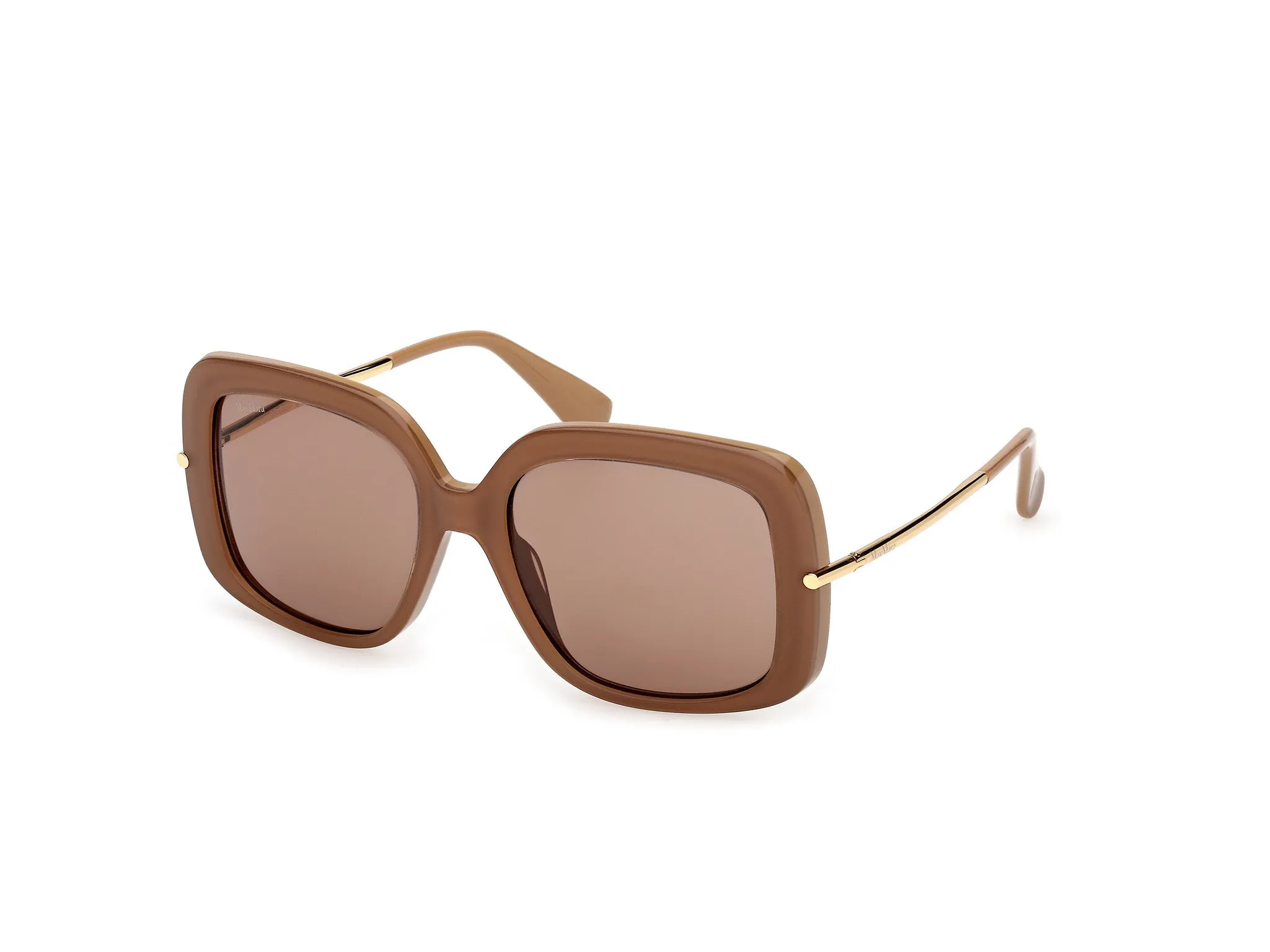 Max Mara MM0195 46E Occhiali da sole Acetato Marrone Marrone Rotonda Normale - immagine 1