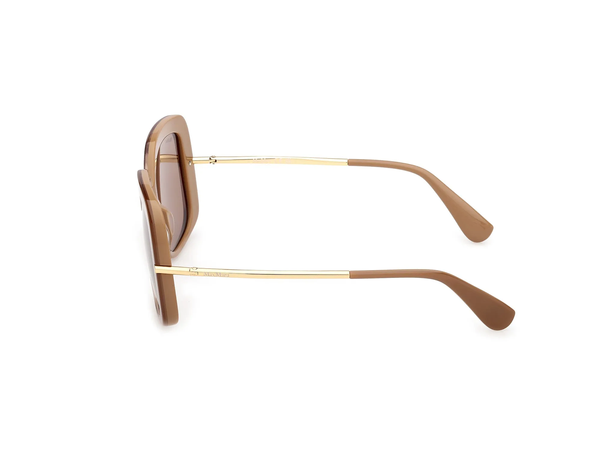 Max Mara MM0195 46E Occhiali da sole Acetato Marrone Marrone Rotonda Normale - immagine 3