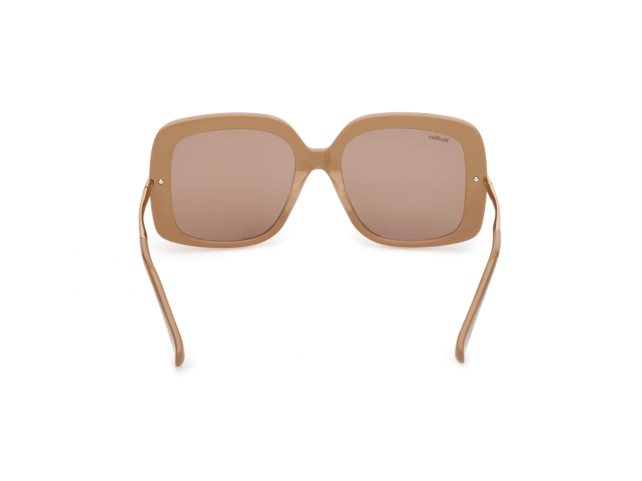 Max Mara MM0195 46E Occhiali da sole Acetato Marrone Marrone Rotonda Normale - immagine 4