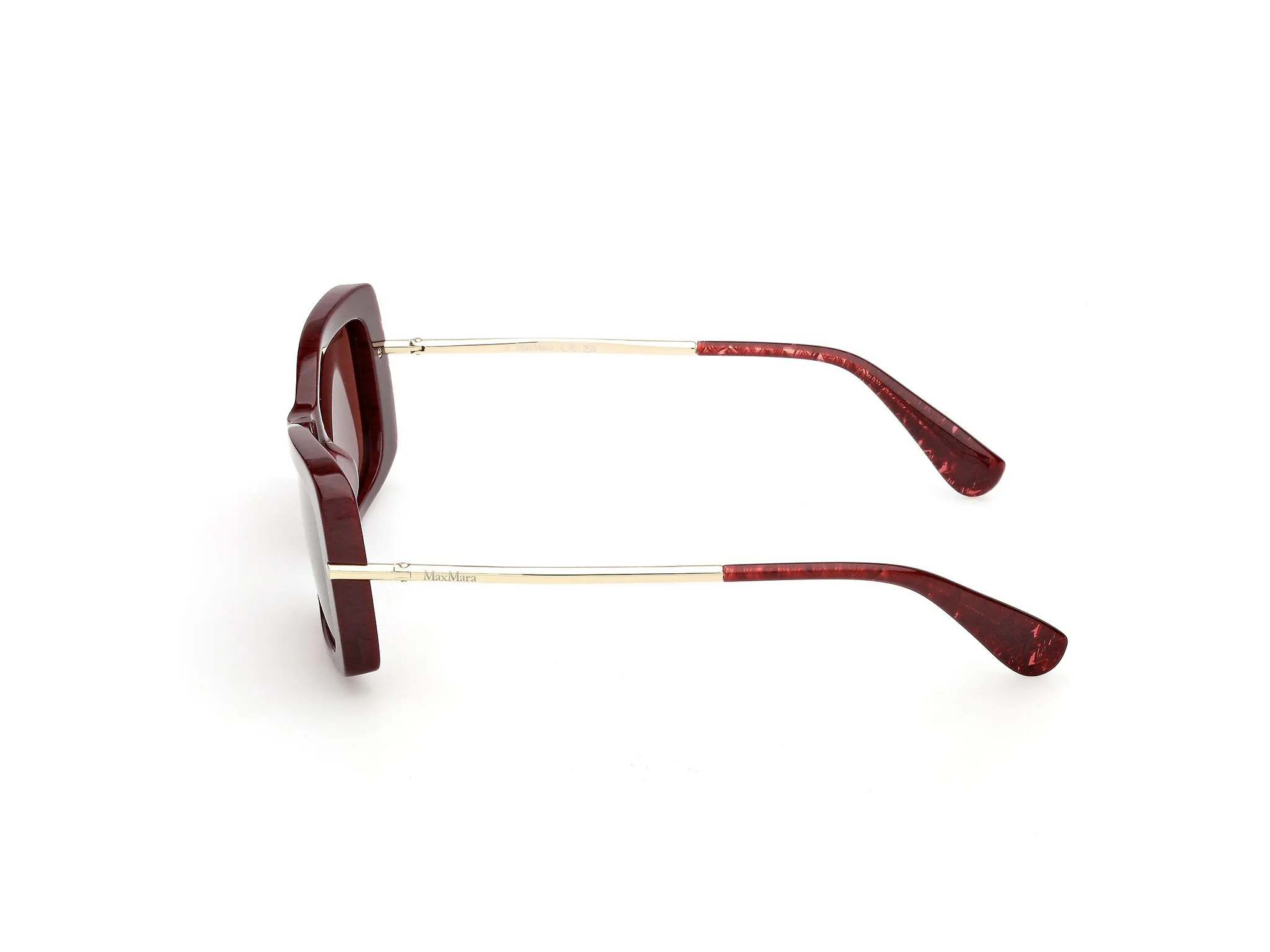 Max Mara MM0194 71S Occhiali da sole Acetato Bordeaux Bordeaux Squadrata Normale - immagine 3