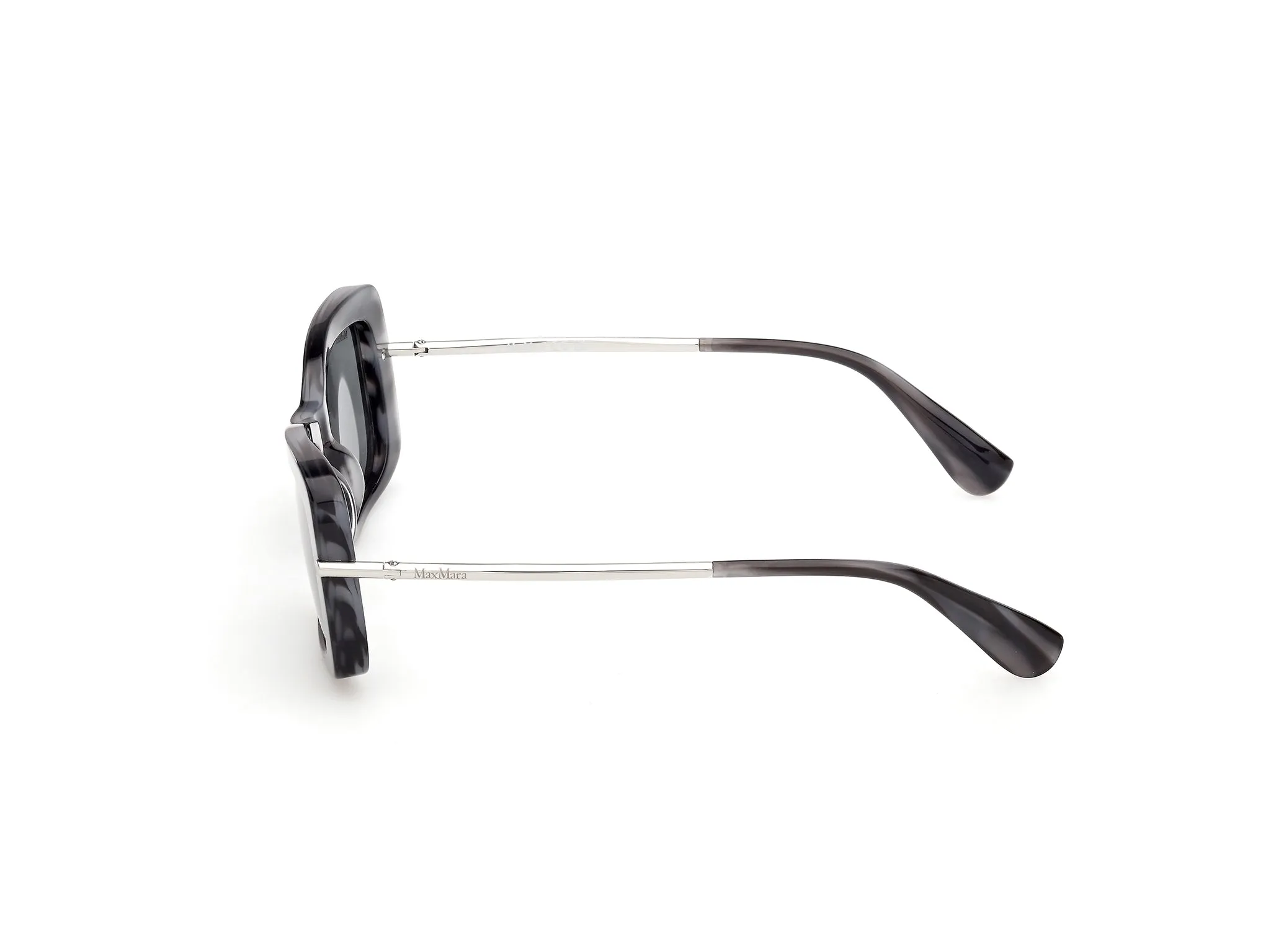 Max Mara MM0194 64A Occhiali da sole Acetato Azzurro Fumo Squadrata Normale - immagine 3