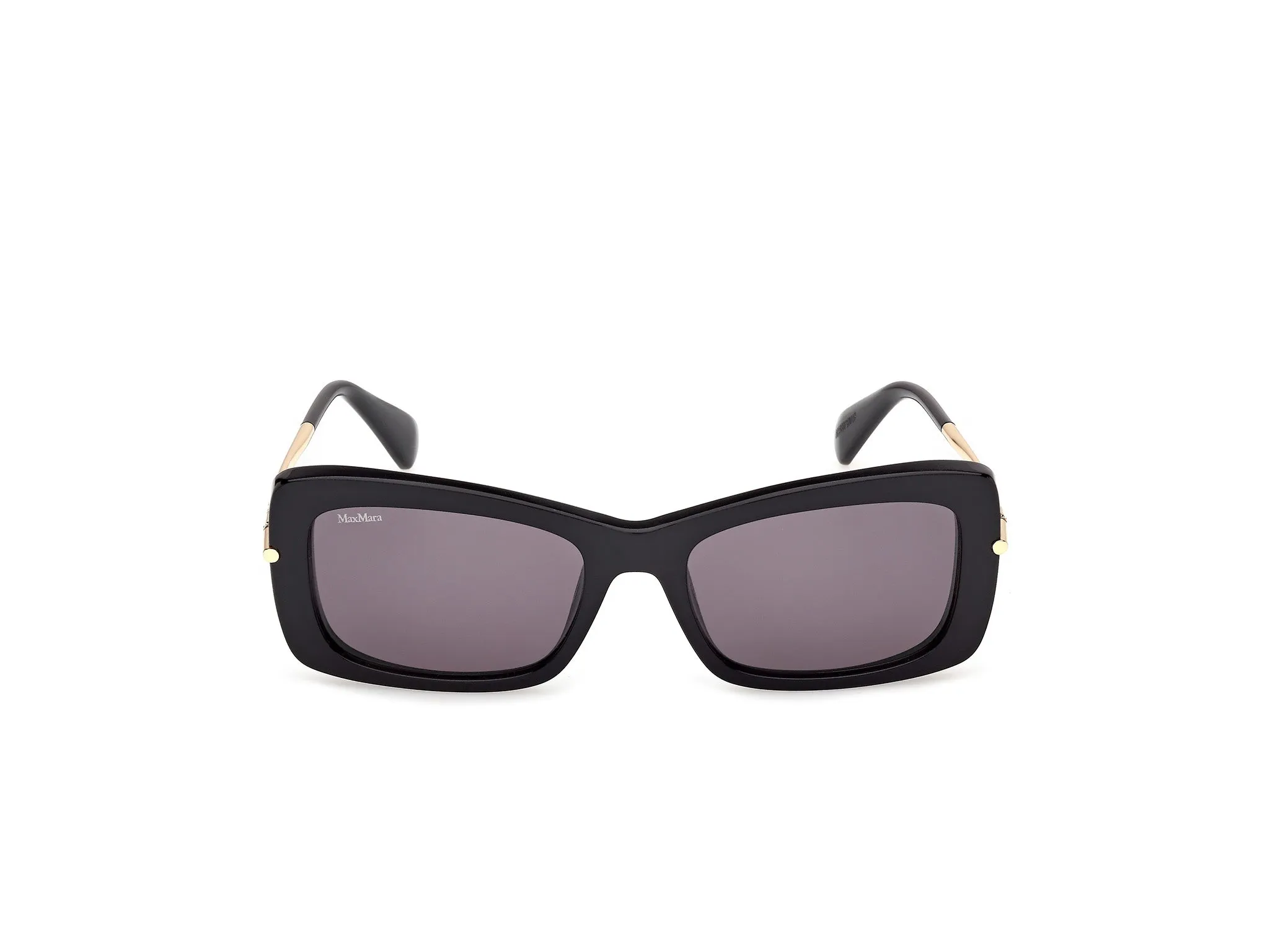 Max Mara MM0194 01A Occhiali da sole Acetato Nero Fumo Squadrata Normale - immagine 2
