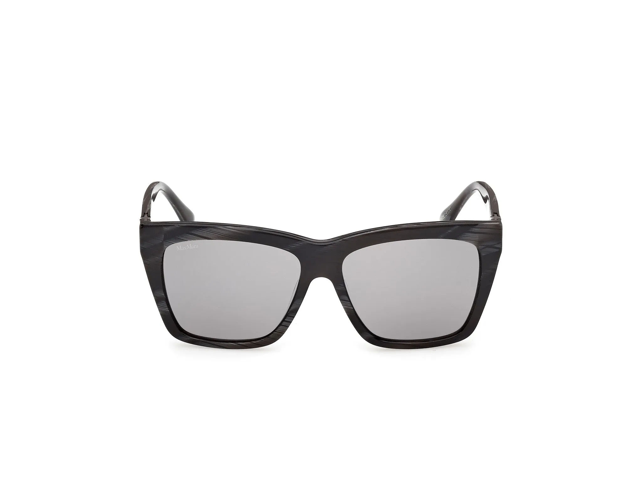 Max Mara MM0193 63A Occhiali da sole Acetato Nero Fumo Squadrata Normale - immagine 2