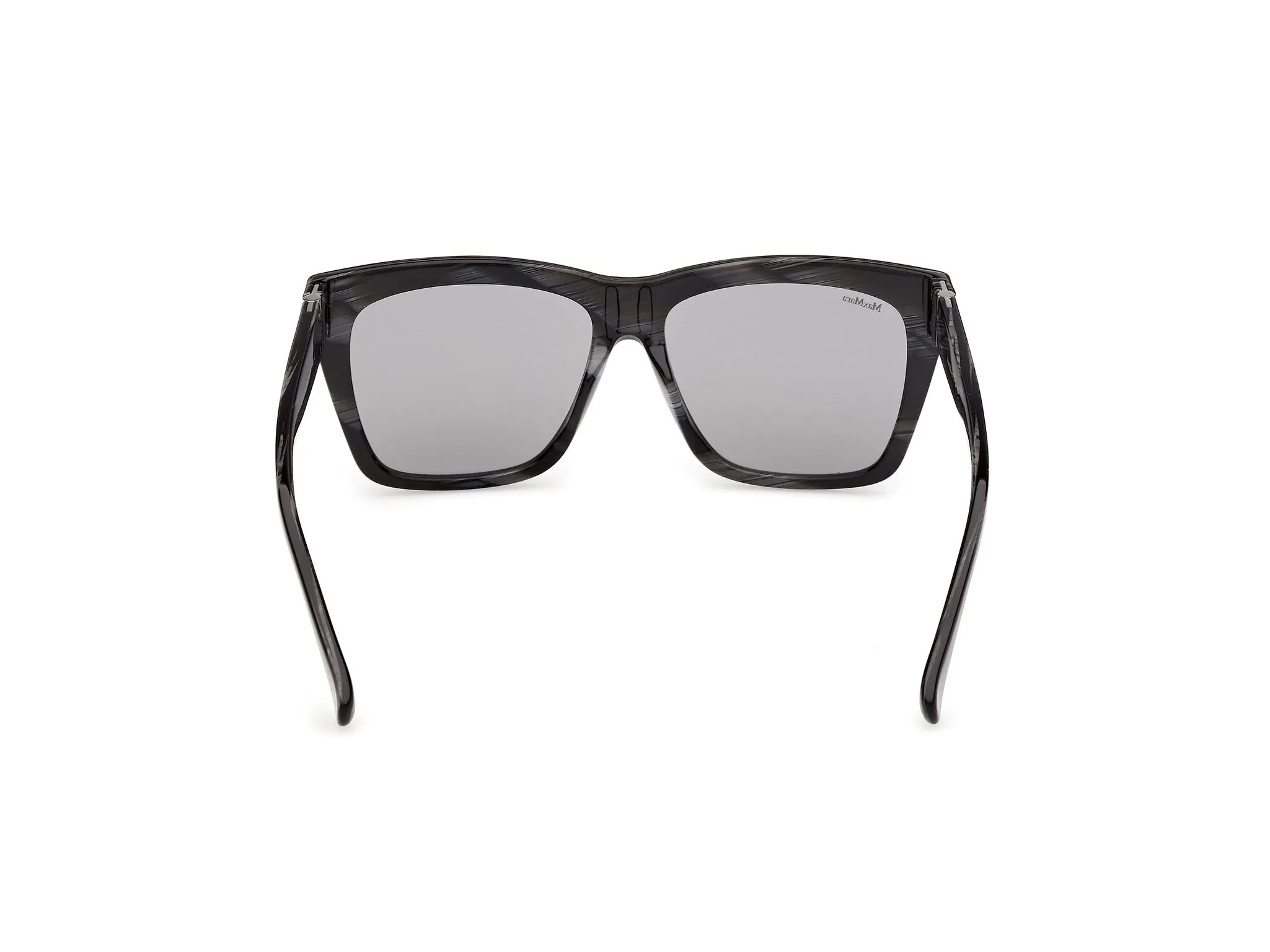 Max Mara MM0193 63A Occhiali da sole Acetato Nero Fumo Squadrata Normale - immagine 4