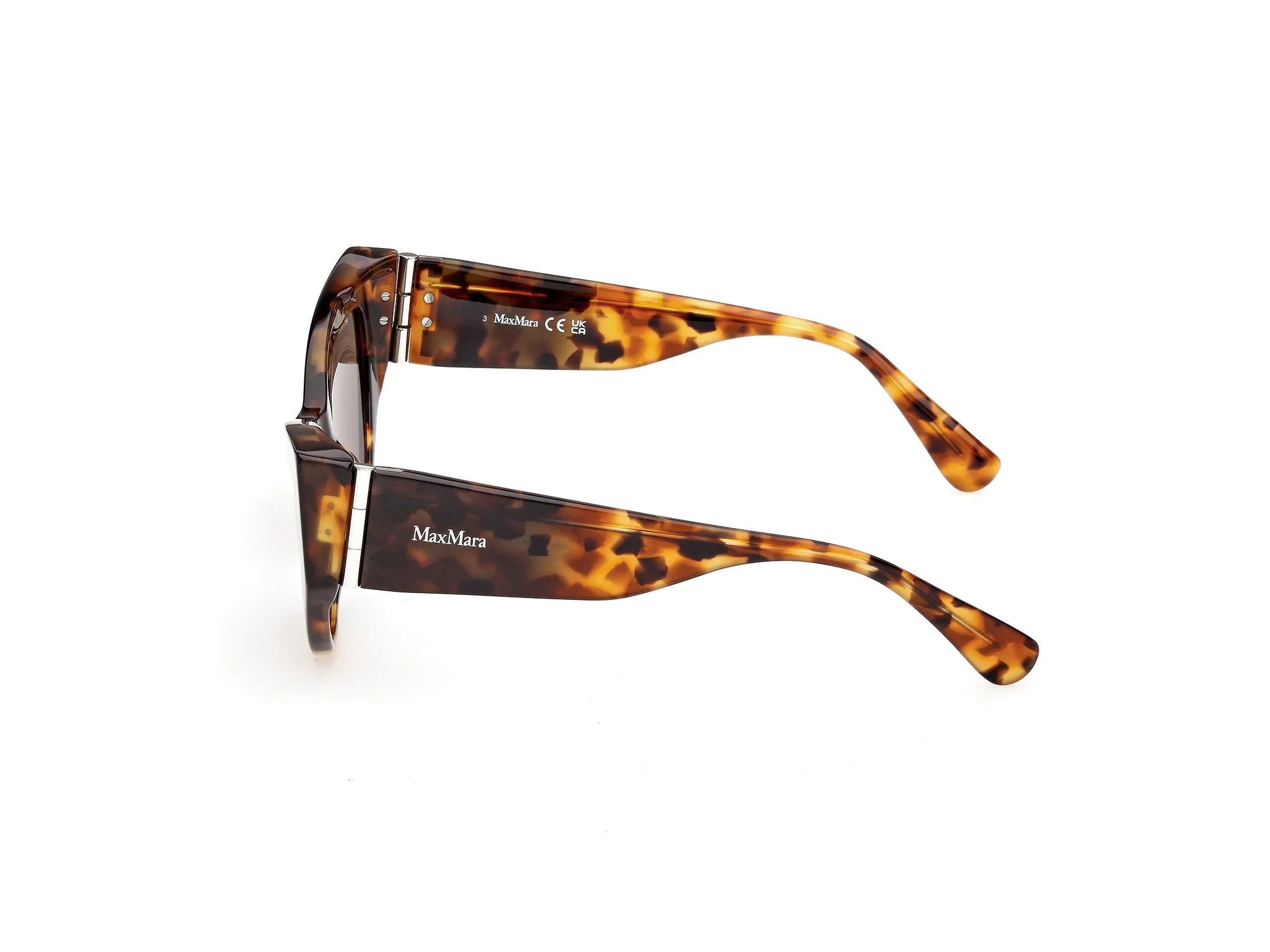 Max Mara MM0192 56J Occhiali da sole Acetato Havana Verde Cat Eye Normale - immagine 3