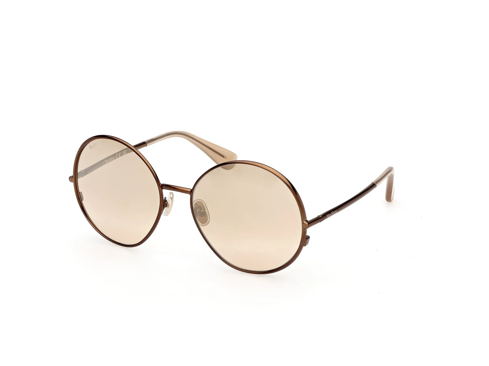 Max Mara MM0191 38L Occhiali da sole Metallo Bronzo Roviex Rotonda Fotocromatiche - immagine 1