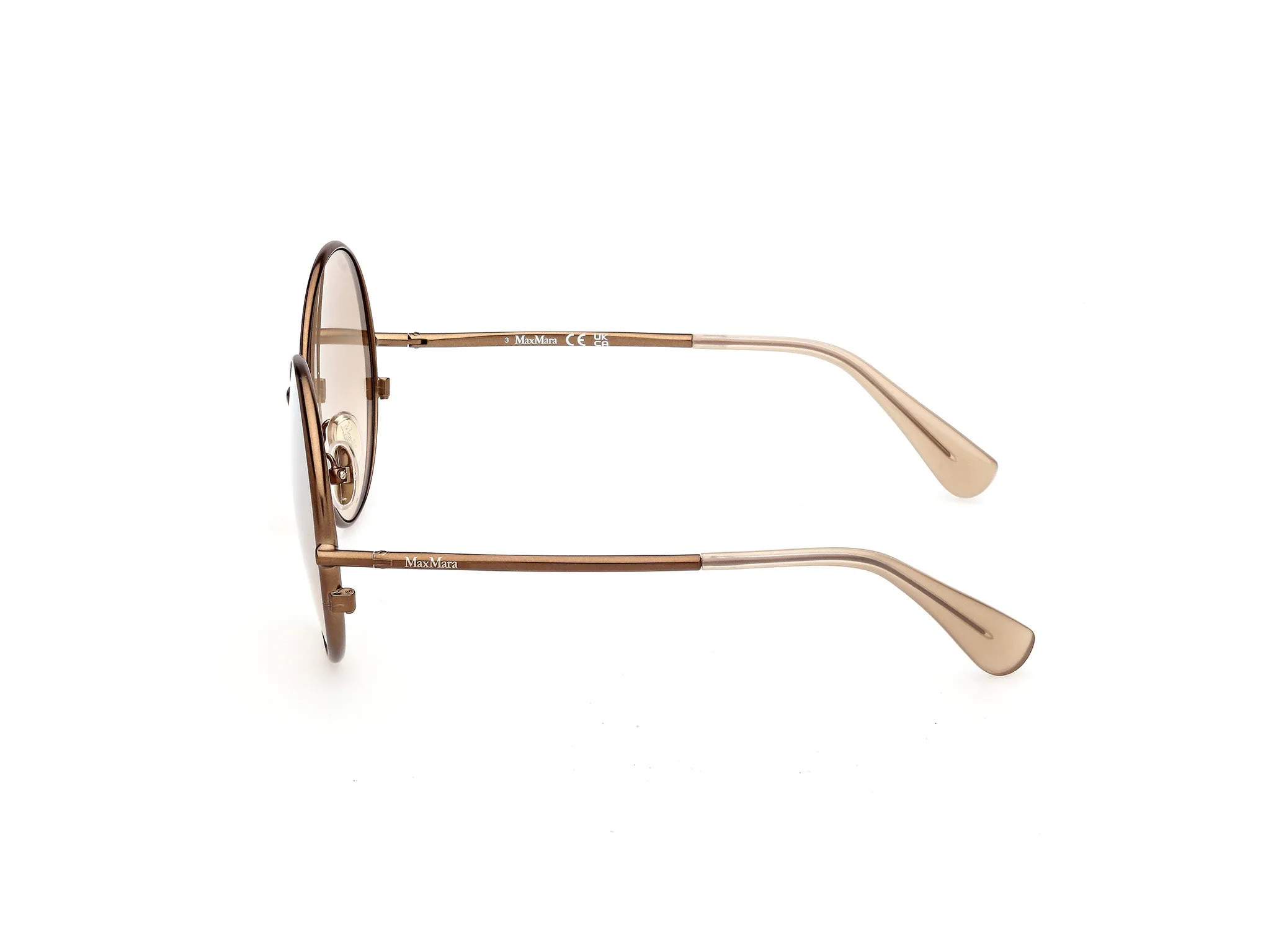 Max Mara MM0191 38L Occhiali da sole Metallo Bronzo Roviex Rotonda Fotocromatiche - immagine 3