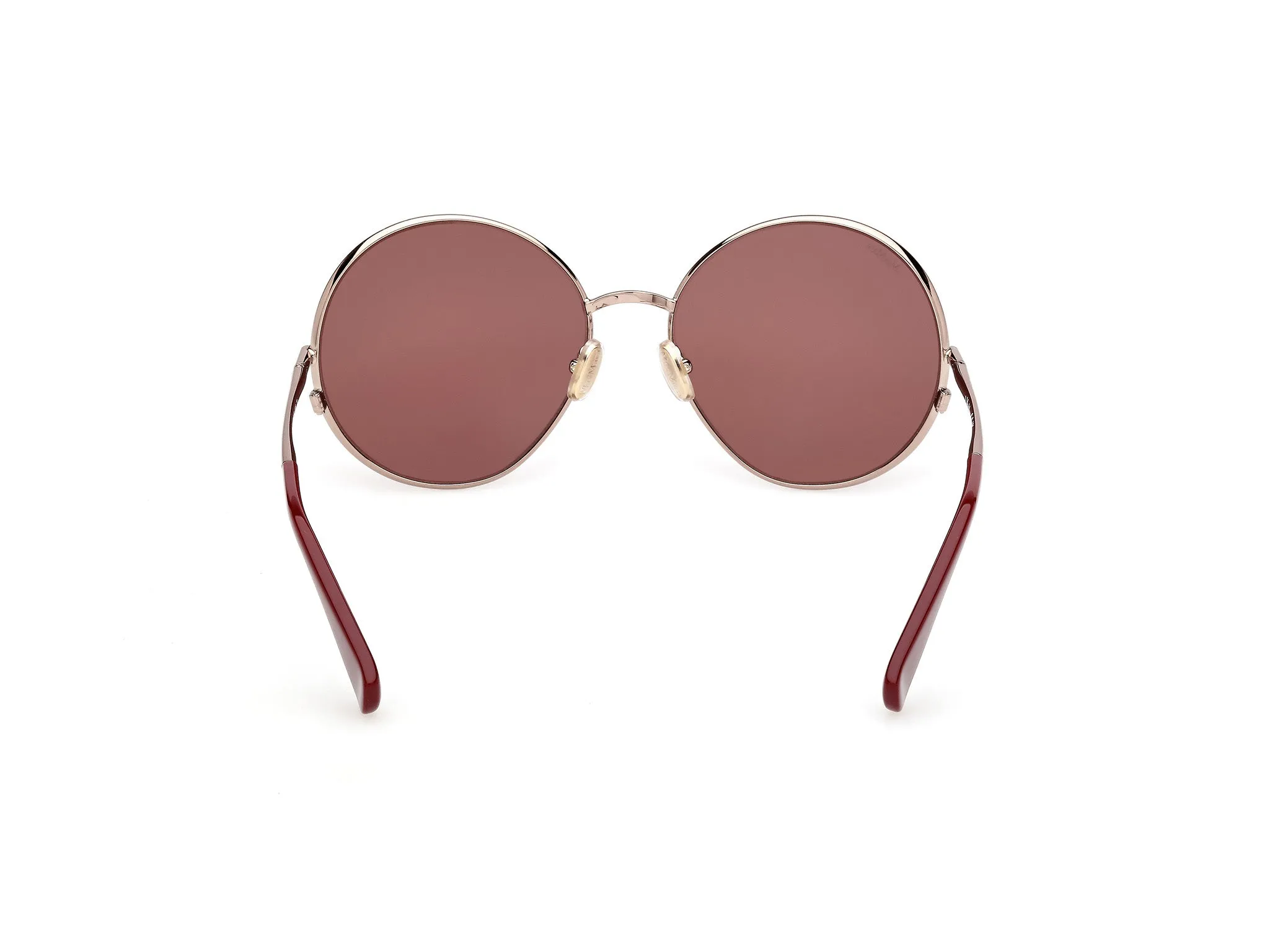 Max Mara MM0191 36S Occhiali da sole Metallo Bronzo Bordeaux Rotonda Normale - immagine 4