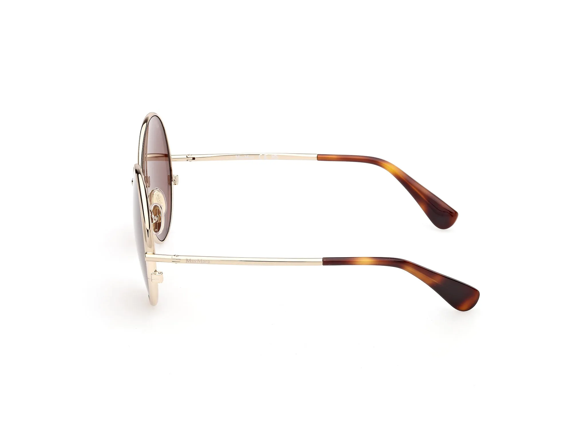 Max Mara MM0191 32E Occhiali da sole Metallo Oro Marrone Rotonda Normale - immagine 3