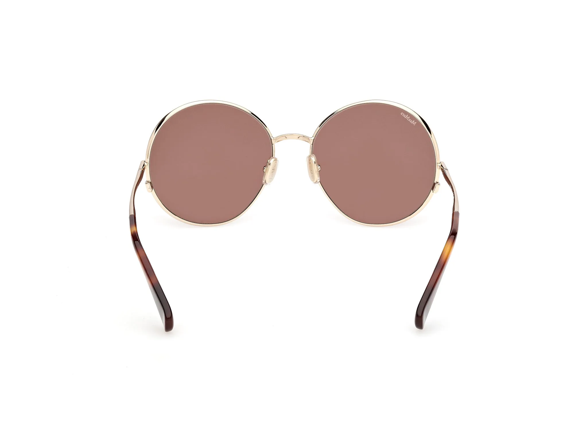 Max Mara MM0191 32E Occhiali da sole Metallo Oro Marrone Rotonda Normale - immagine 4