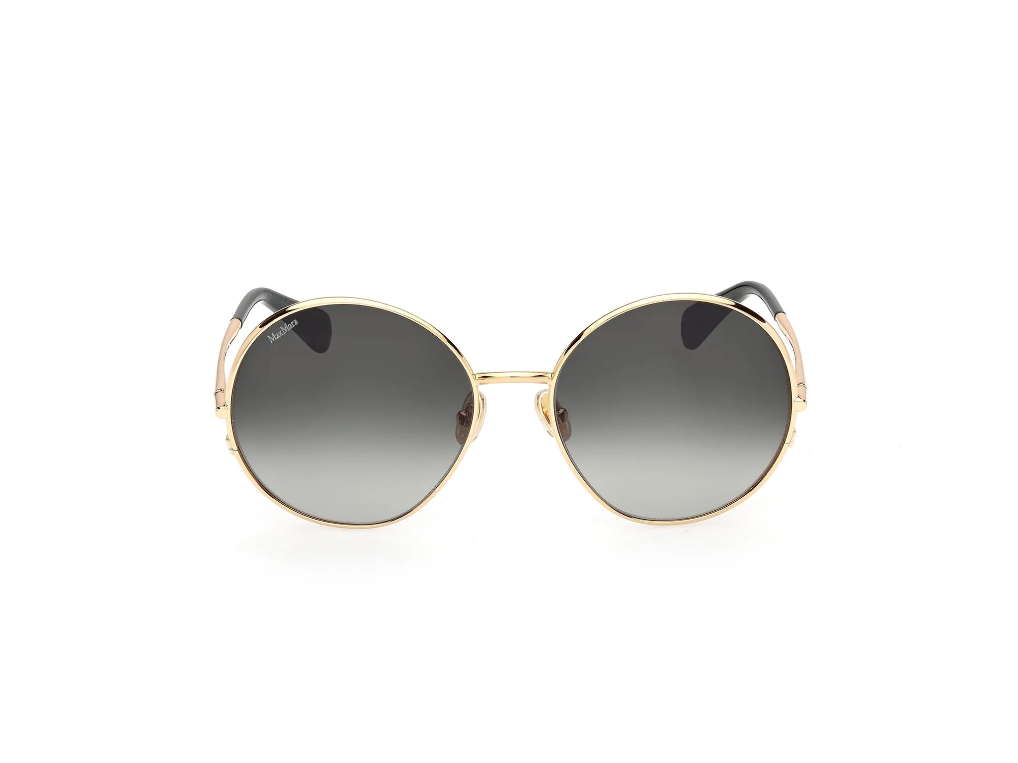 Max Mara MM0191 32A Occhiali da sole Metallo Oro Verde Rotonda Normale - immagine 2