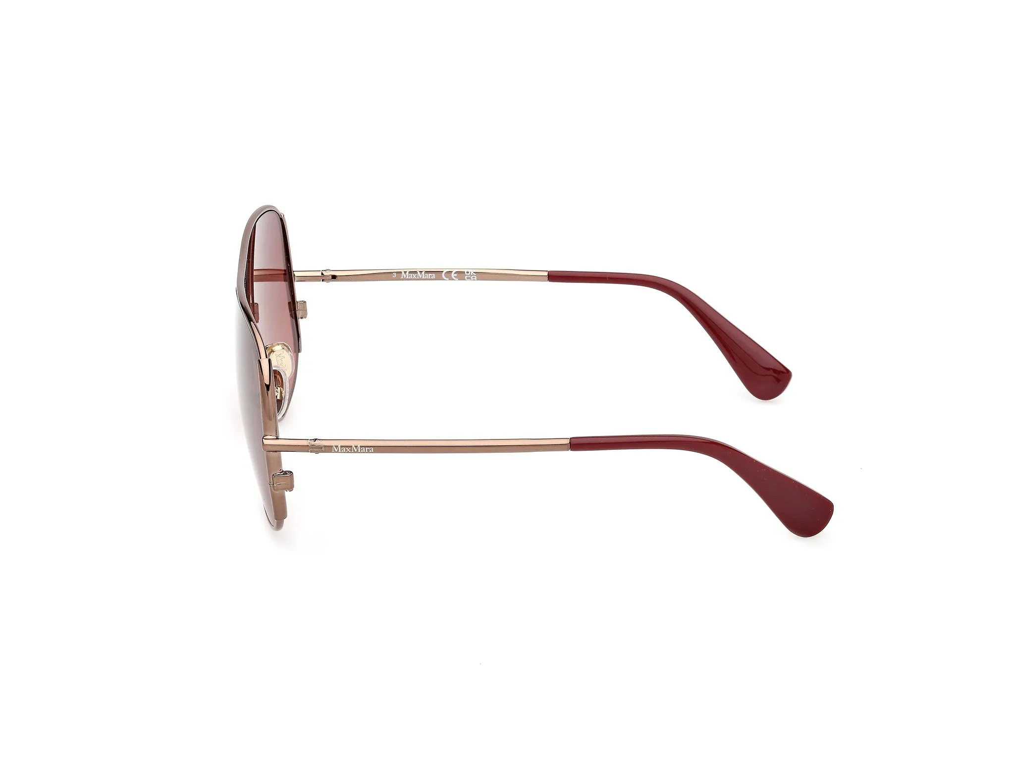Max Mara MM0190 33T Occhiali da sole Metallo Oro Marrone Pilot Normale - immagine 3