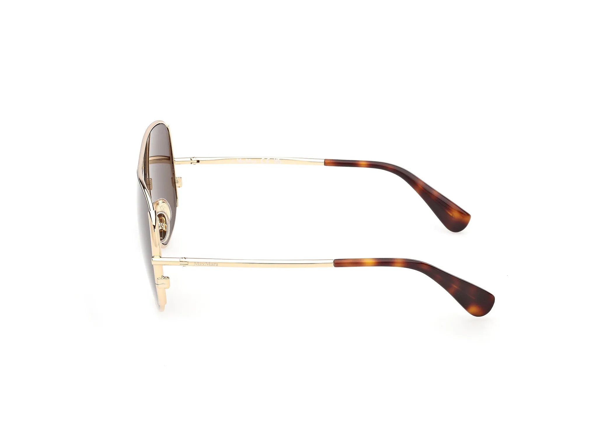 Max Mara MM0190 32E Occhiali da sole Metallo Oro Marrone Pilot Normale - immagine 3