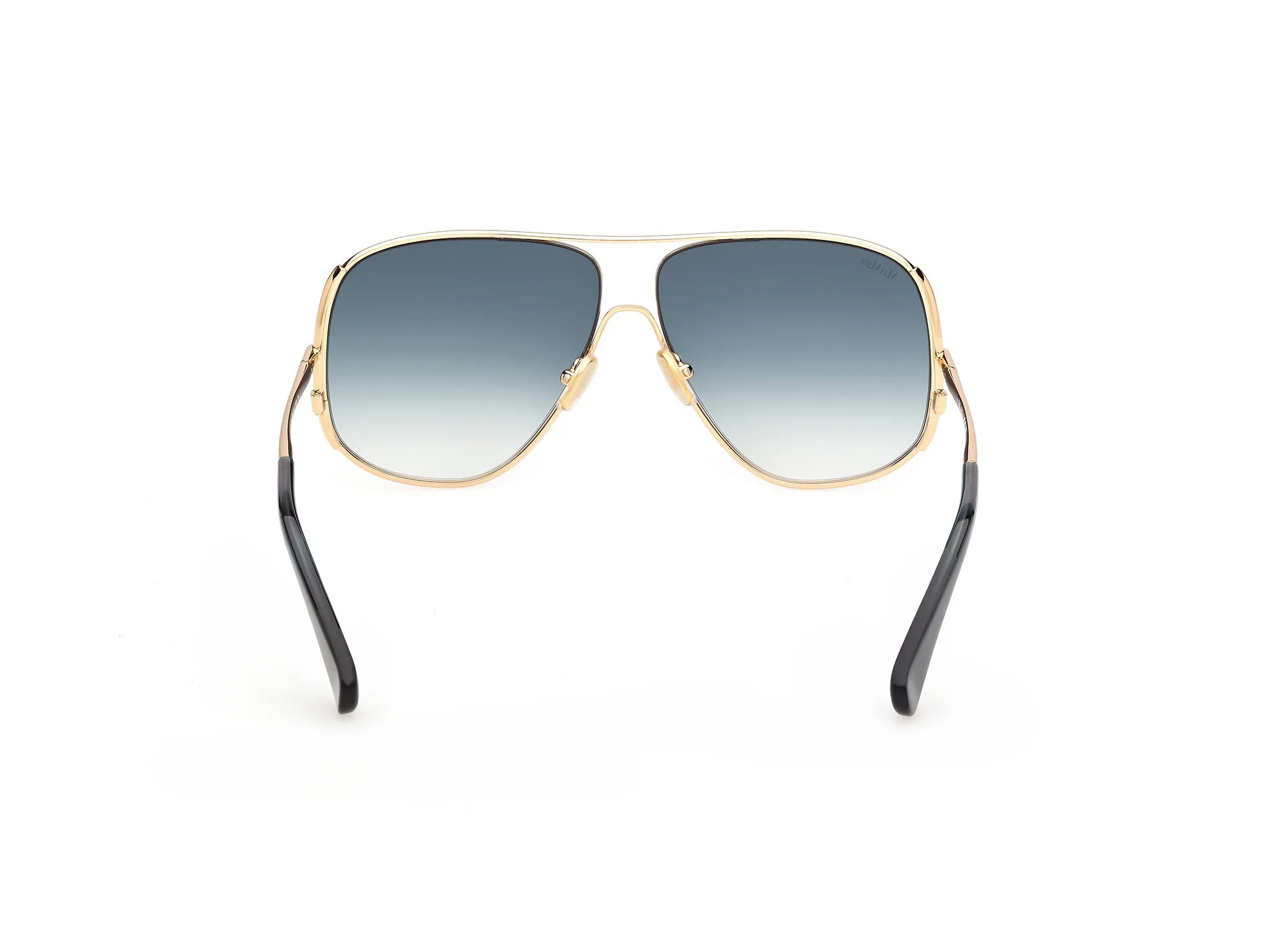 Max Mara MM0190 30P Occhiali da sole Metallo Oro Verde Pilot Normale - immagine 4