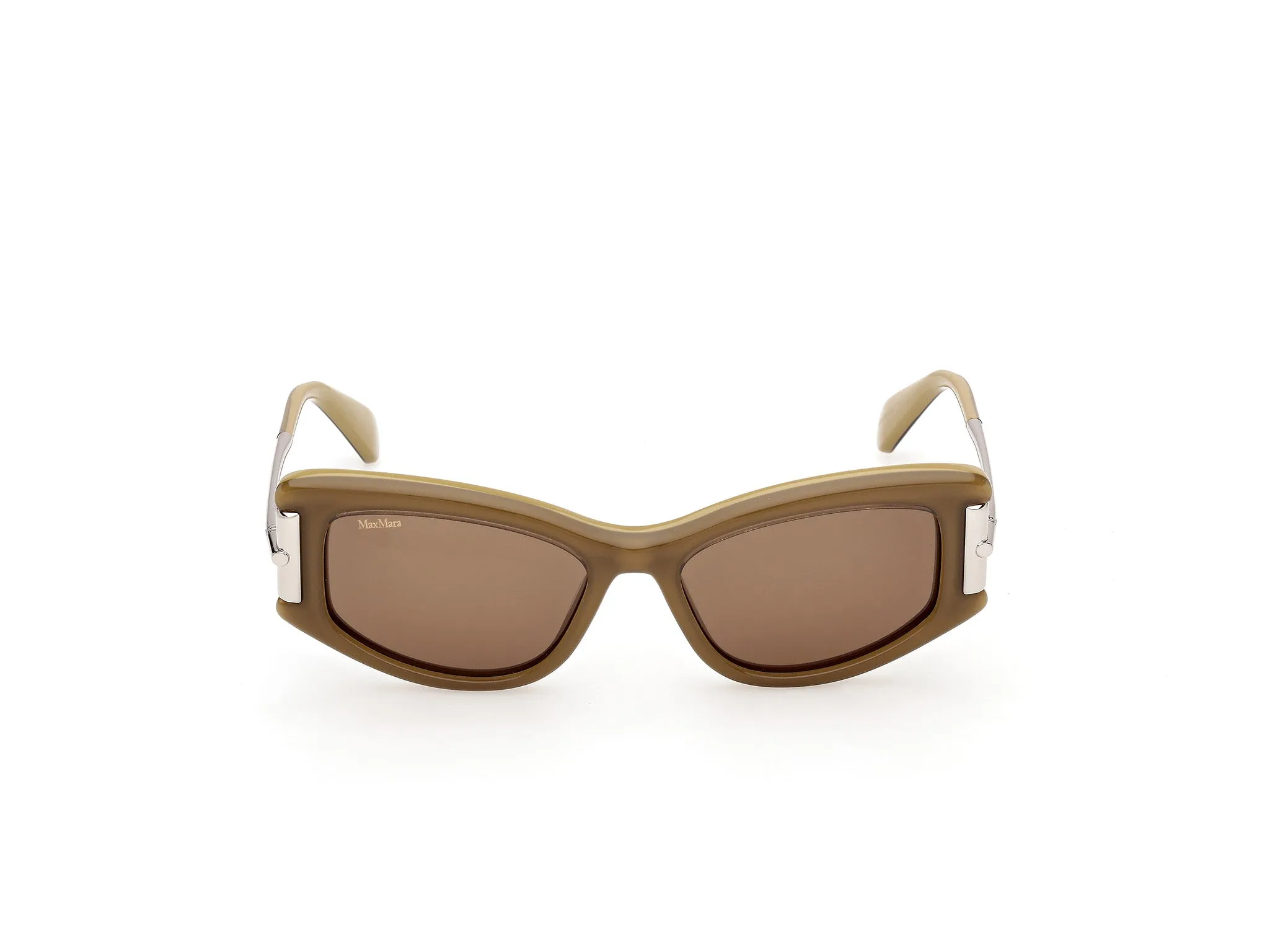Max Mara MM0189 95N Occhiali da sole Acetato Verde Verde Cat Eye Normale - immagine 2