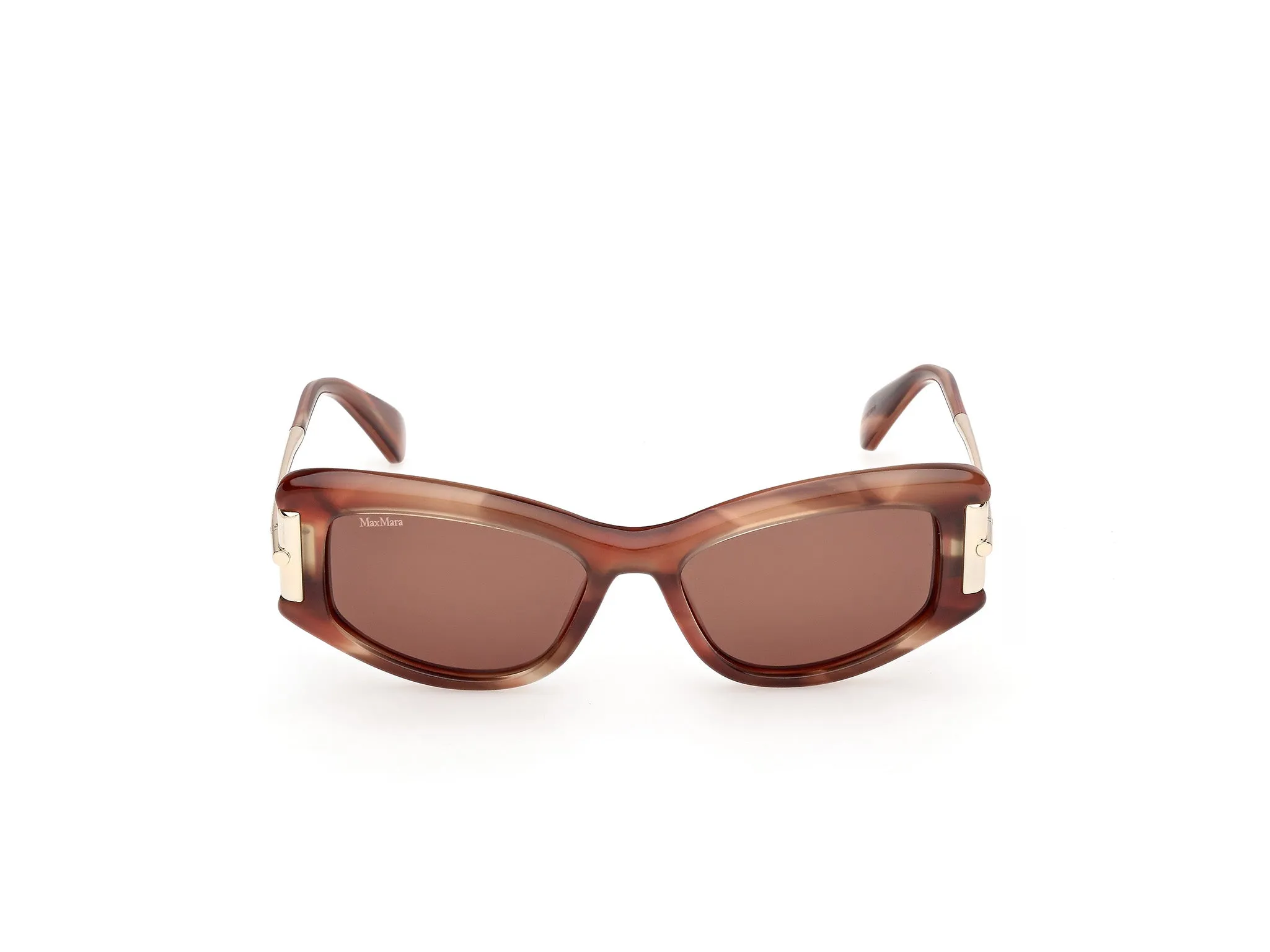 Max Mara MM0189 68E Occhiali da sole Acetato Rosso Marrone Cat Eye Normale - immagine 2