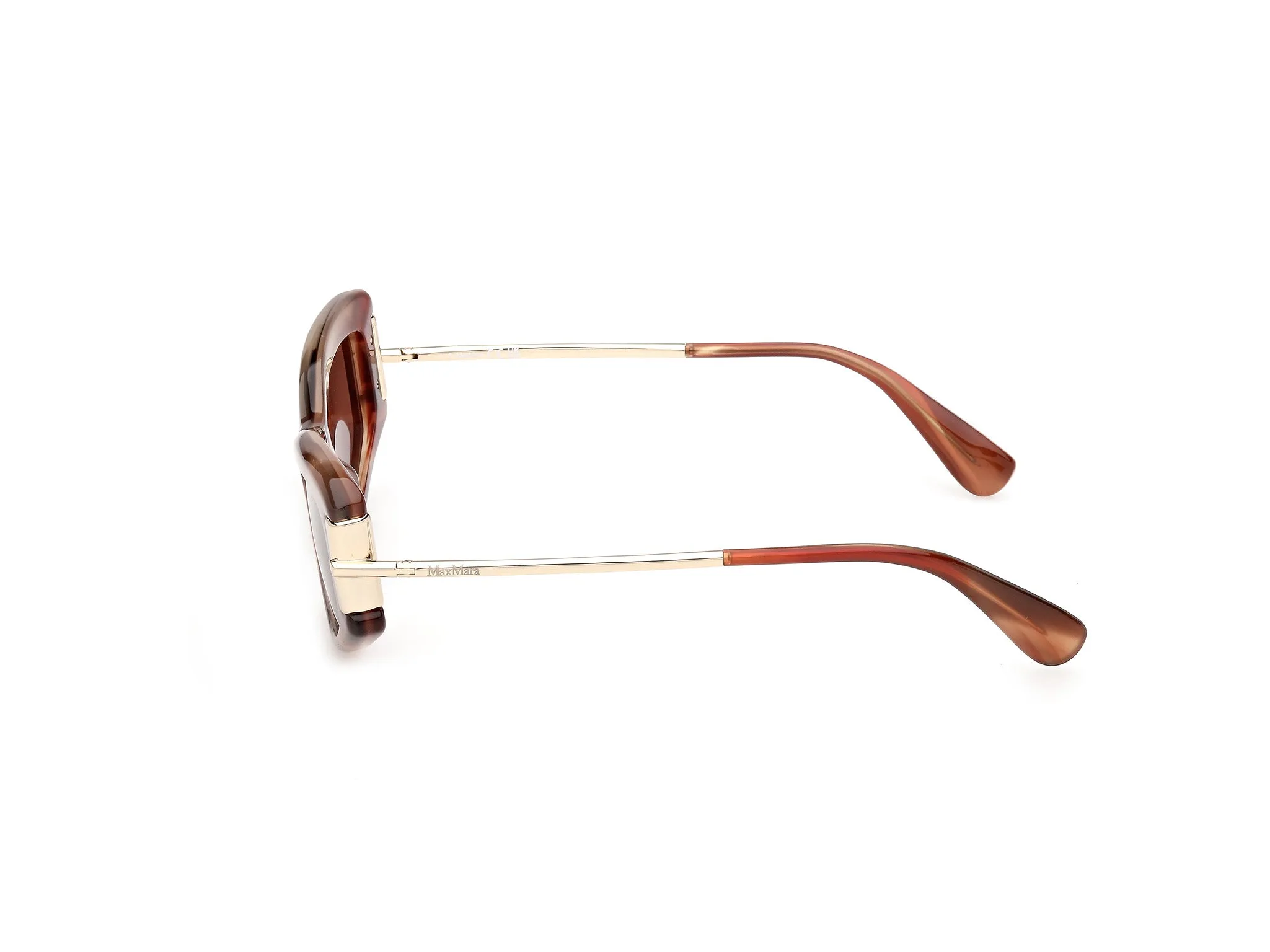 Max Mara MM0189 68E Occhiali da sole Acetato Rosso Marrone Cat Eye Normale - immagine 3