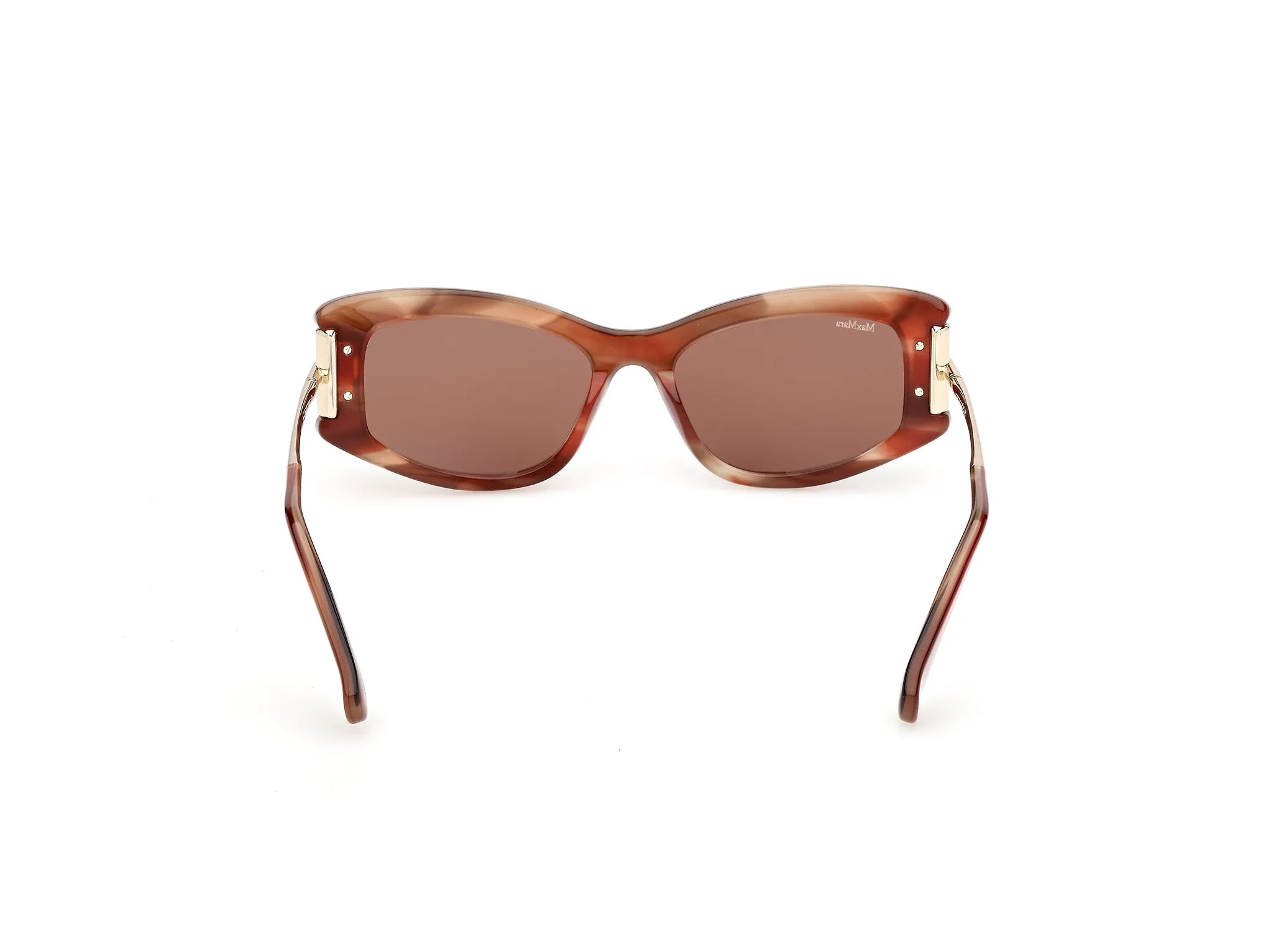 Max Mara MM0189 68E Occhiali da sole Acetato Rosso Marrone Cat Eye Normale - immagine 4
