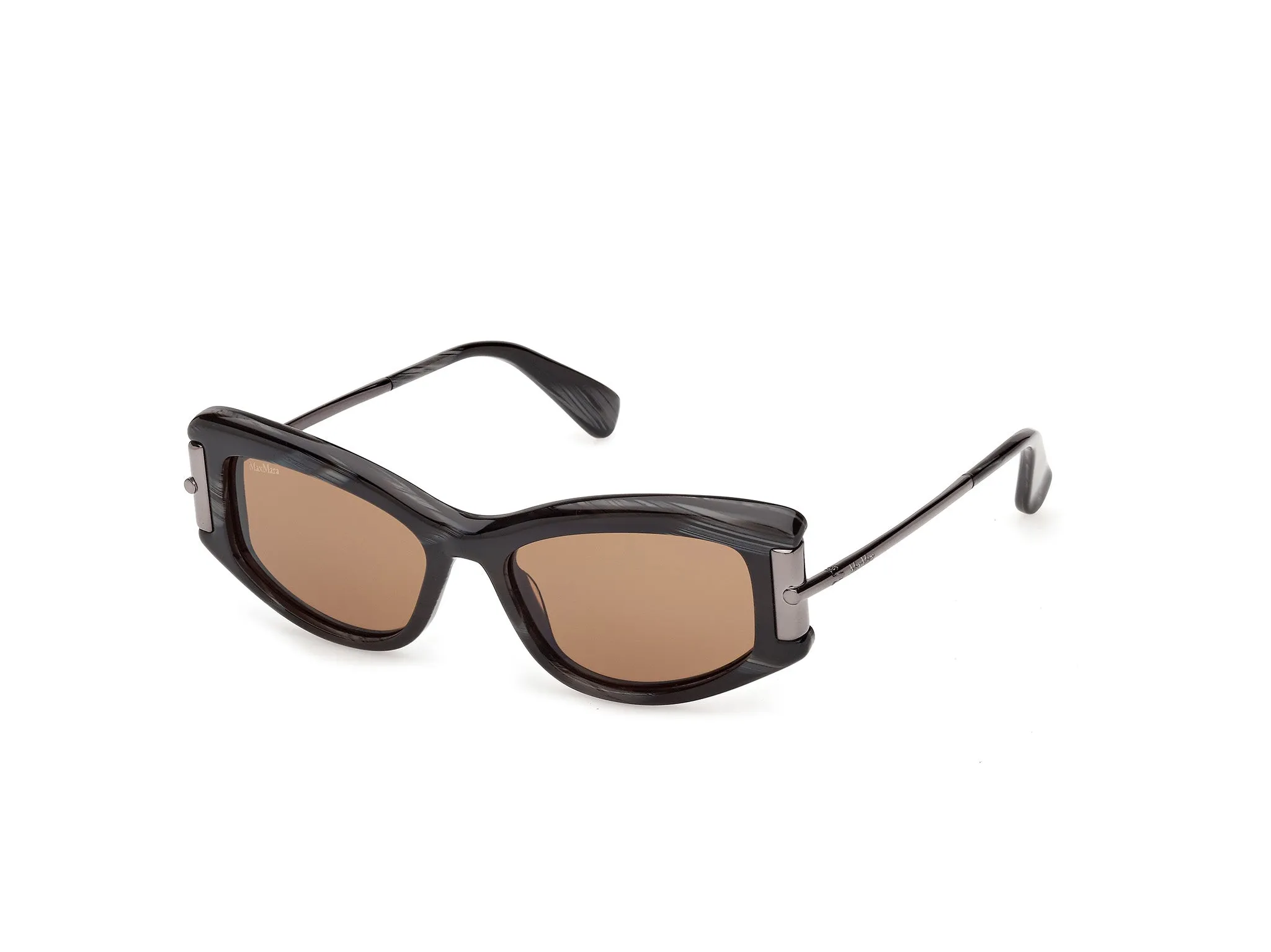 Max Mara MM0189 63E Occhiali da sole Acetato Nero Fumo Cat Eye Normale - immagine 1