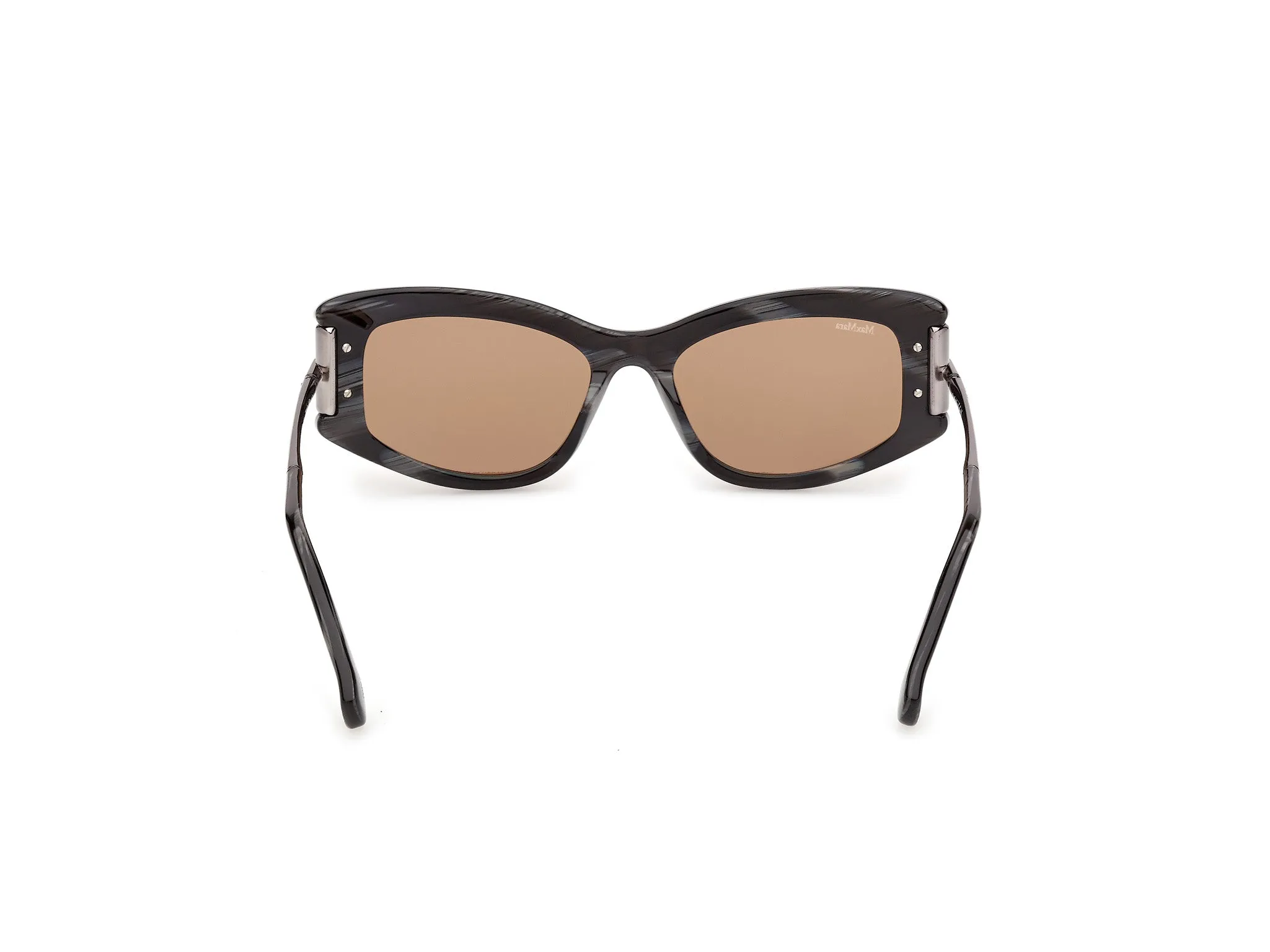 Max Mara MM0189 63E Occhiali da sole Acetato Nero Fumo Cat Eye Normale - immagine 4