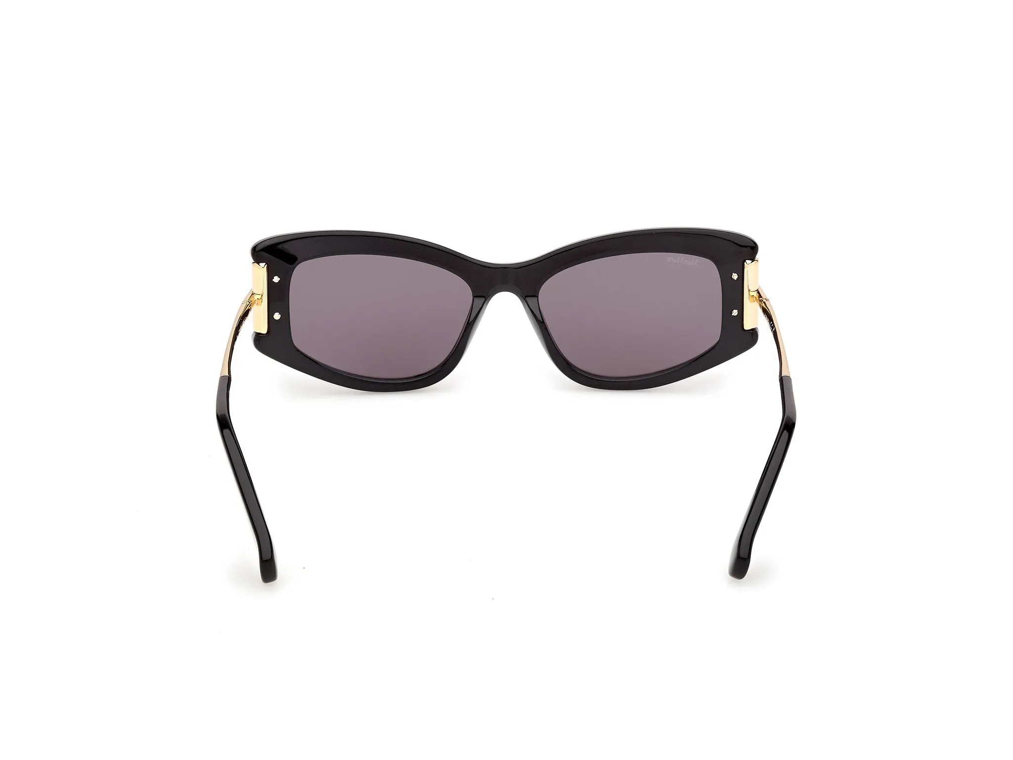 Max Mara MM0189 01A Occhiali da sole Acetato Nero Fumo Cat Eye Normale - immagine 4