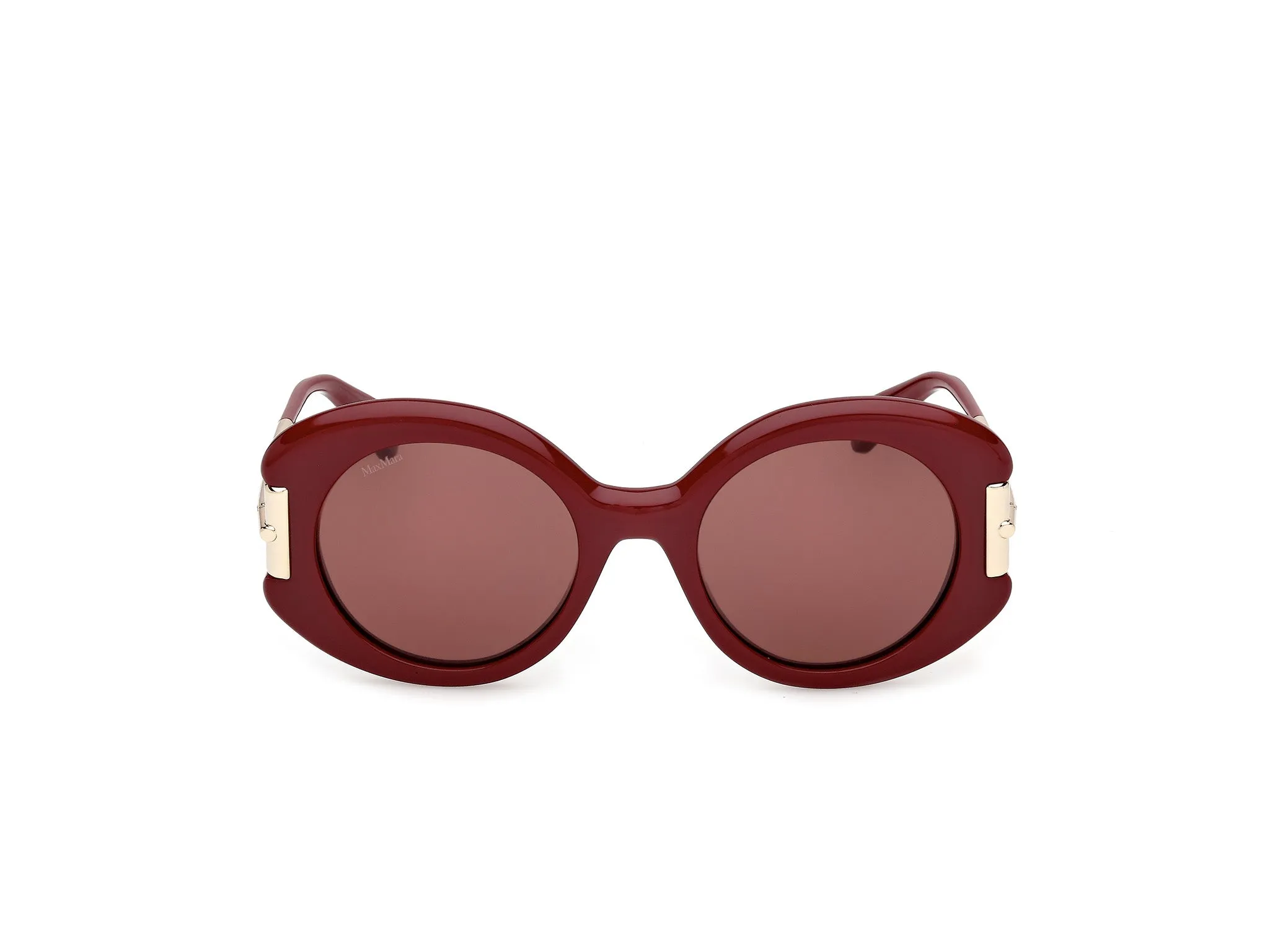 Max Mara MM0188 69S Occhiali da sole Acetato Bordeaux Bordeaux Rotonda Normale - immagine 2
