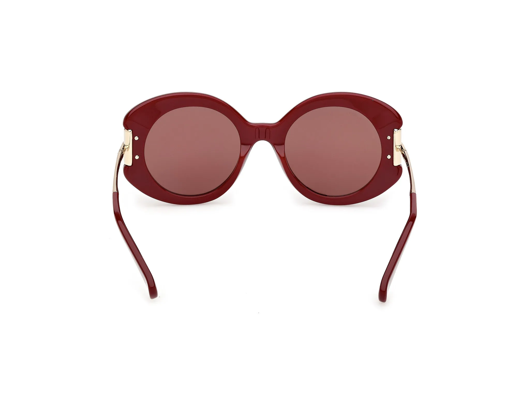 Max Mara MM0188 69S Occhiali da sole Acetato Bordeaux Bordeaux Rotonda Normale - immagine 4