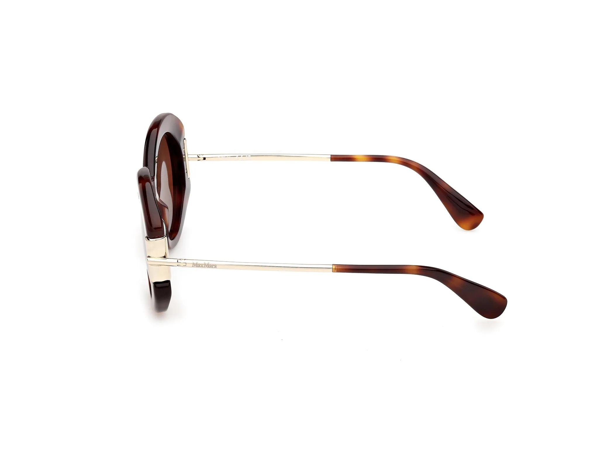Max Mara MM0188 52E Occhiali da sole Acetato Havana Marrone Rotonda Normale - immagine 3