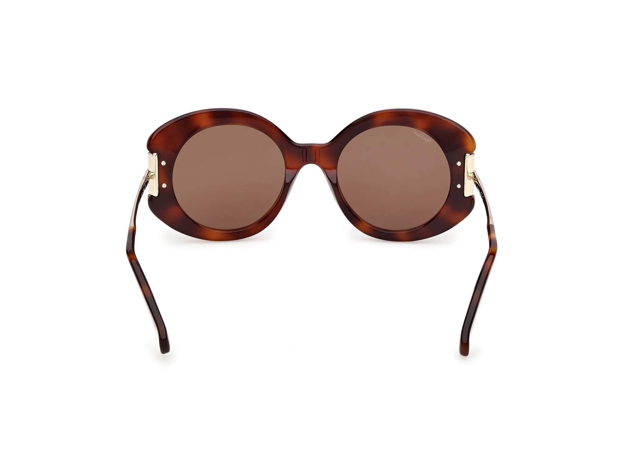 Max Mara MM0188 52E Occhiali da sole Acetato Havana Marrone Rotonda Normale - immagine 4