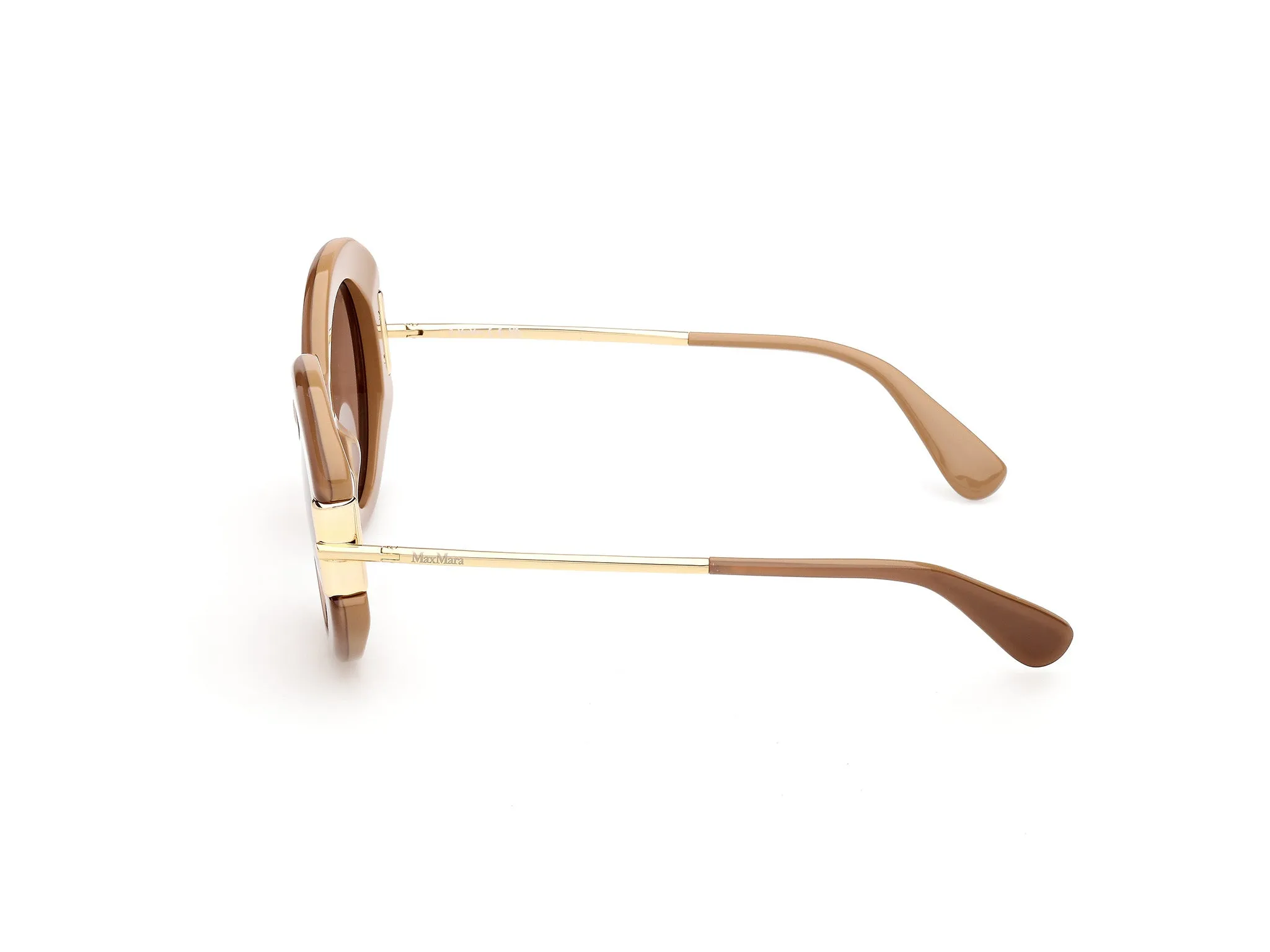 Max Mara MM0188 46E Occhiali da sole Acetato Marrone Marrone Rotonda Normale - immagine 3