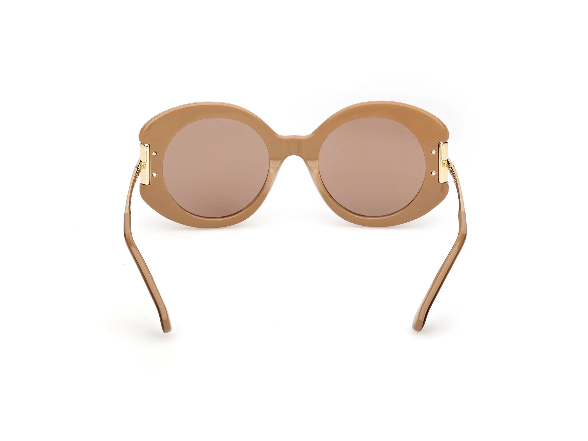 Max Mara MM0188 46E Occhiali da sole Acetato Marrone Marrone Rotonda Normale - immagine 4