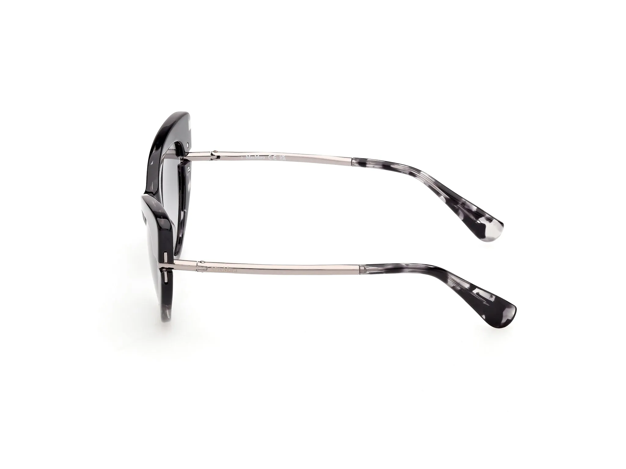 Max Mara MM0187 52B Occhiali da sole Acetato Havana Fumo Cat Eye Normale - immagine 3