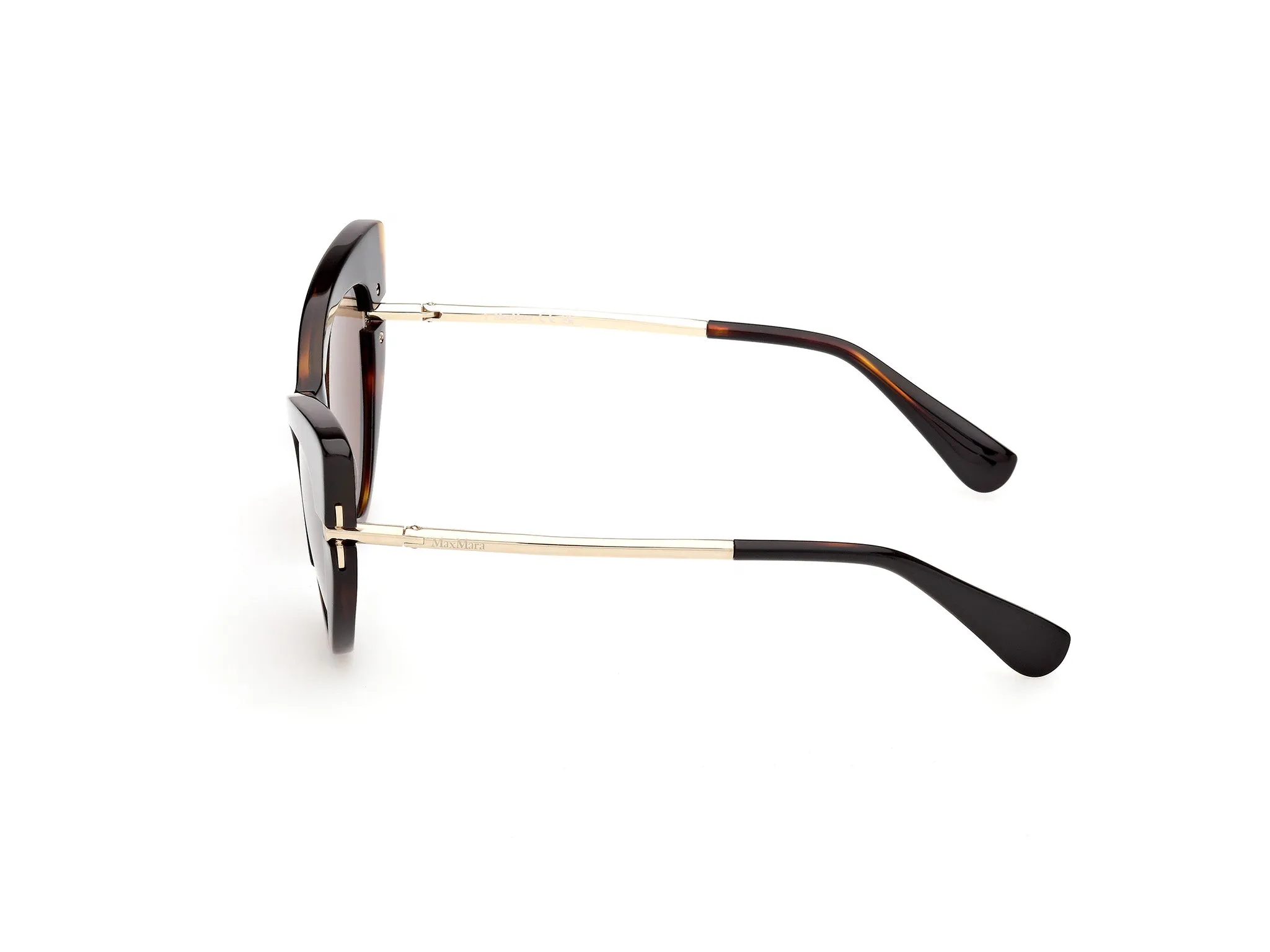 Max Mara MM0187 56E Occhiali da sole Acetato Nero Marrone Cat Eye Normale - immagine 3