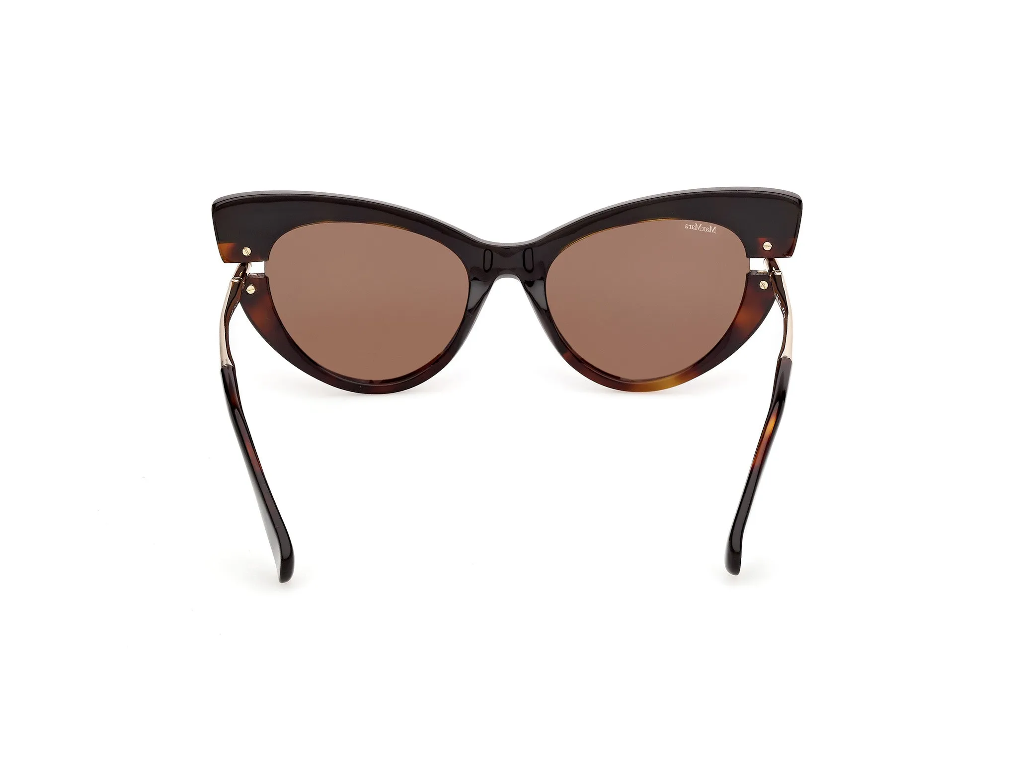 Max Mara MM0187 56E Occhiali da sole Acetato Nero Marrone Cat Eye Normale - immagine 4