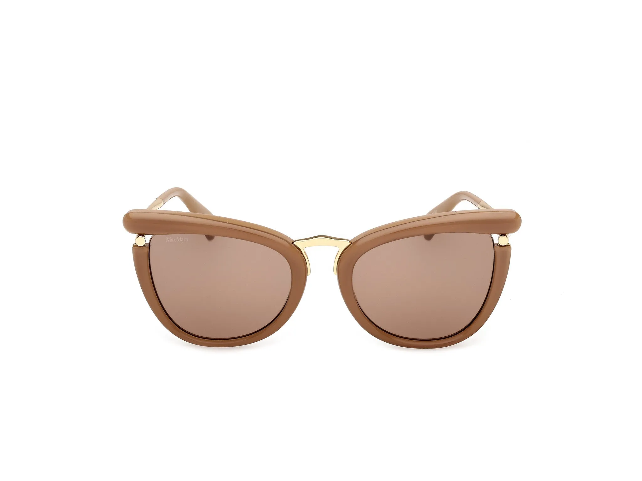 Max Mara MM0186 46E Occhiali da sole Acetato Marrone Marrone Rotonda Normale - immagine 2