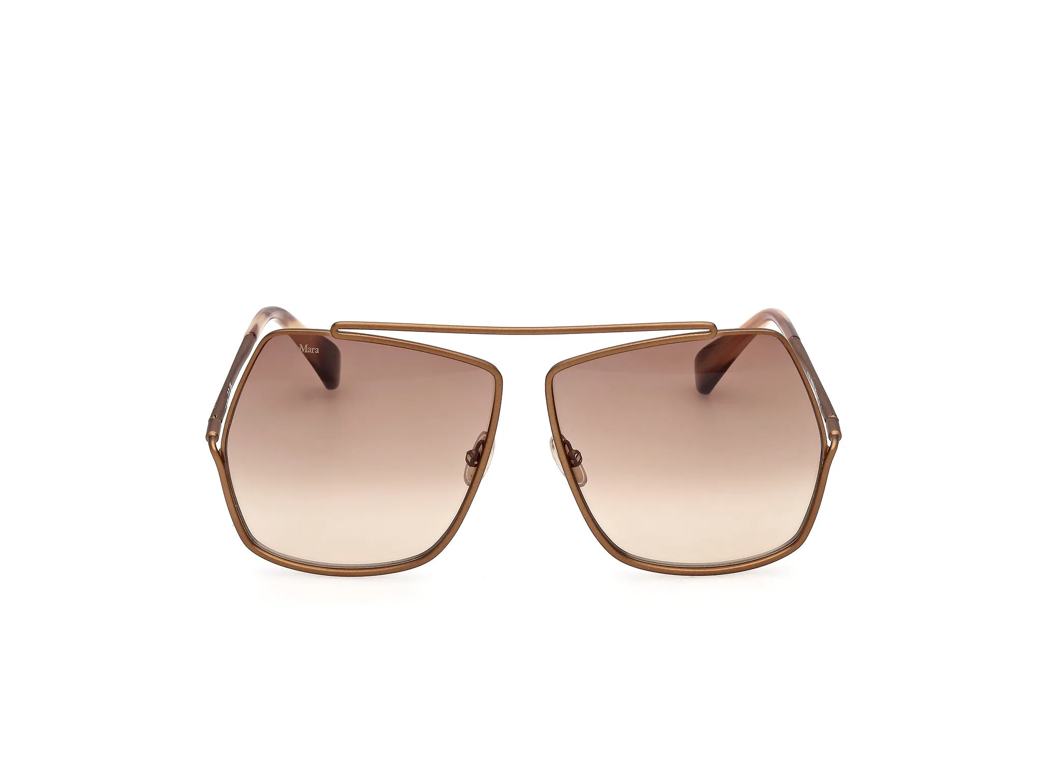 Max Mara MM0006 ELSA 47F Occhiali da sole Metallo Marrone Marrone Geometrica Normale - immagine 2