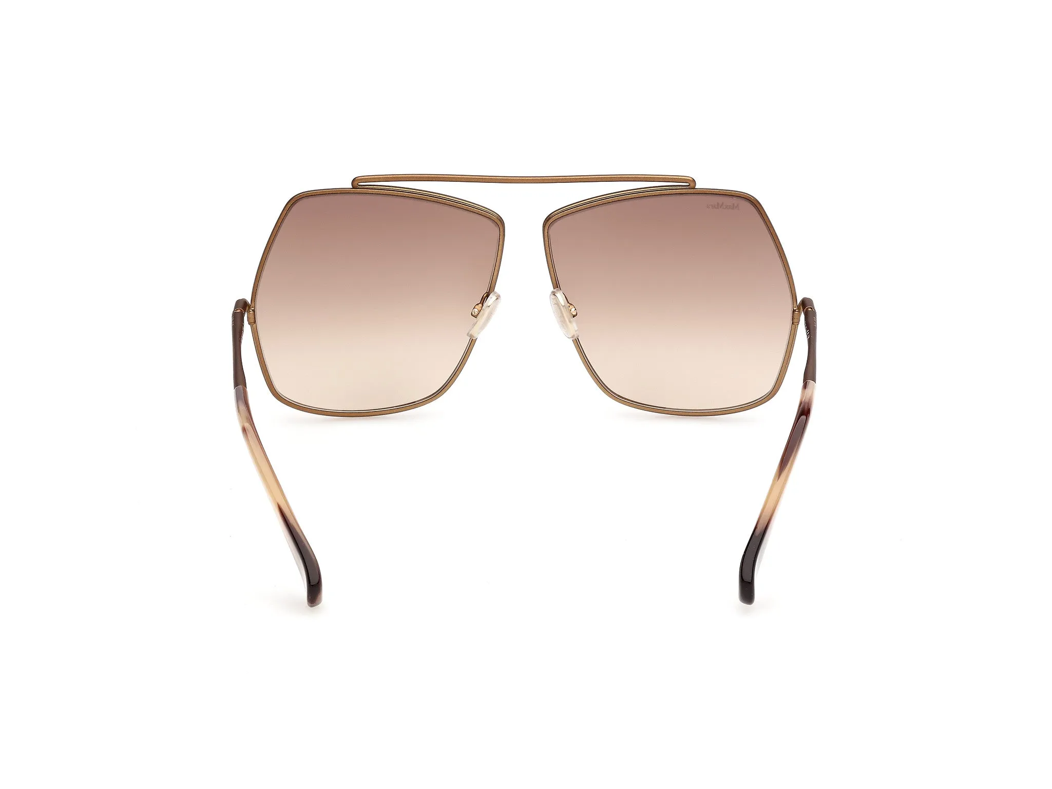 Max Mara MM0006 ELSA 47F Occhiali da sole Metallo Marrone Marrone Geometrica Normale - immagine 4