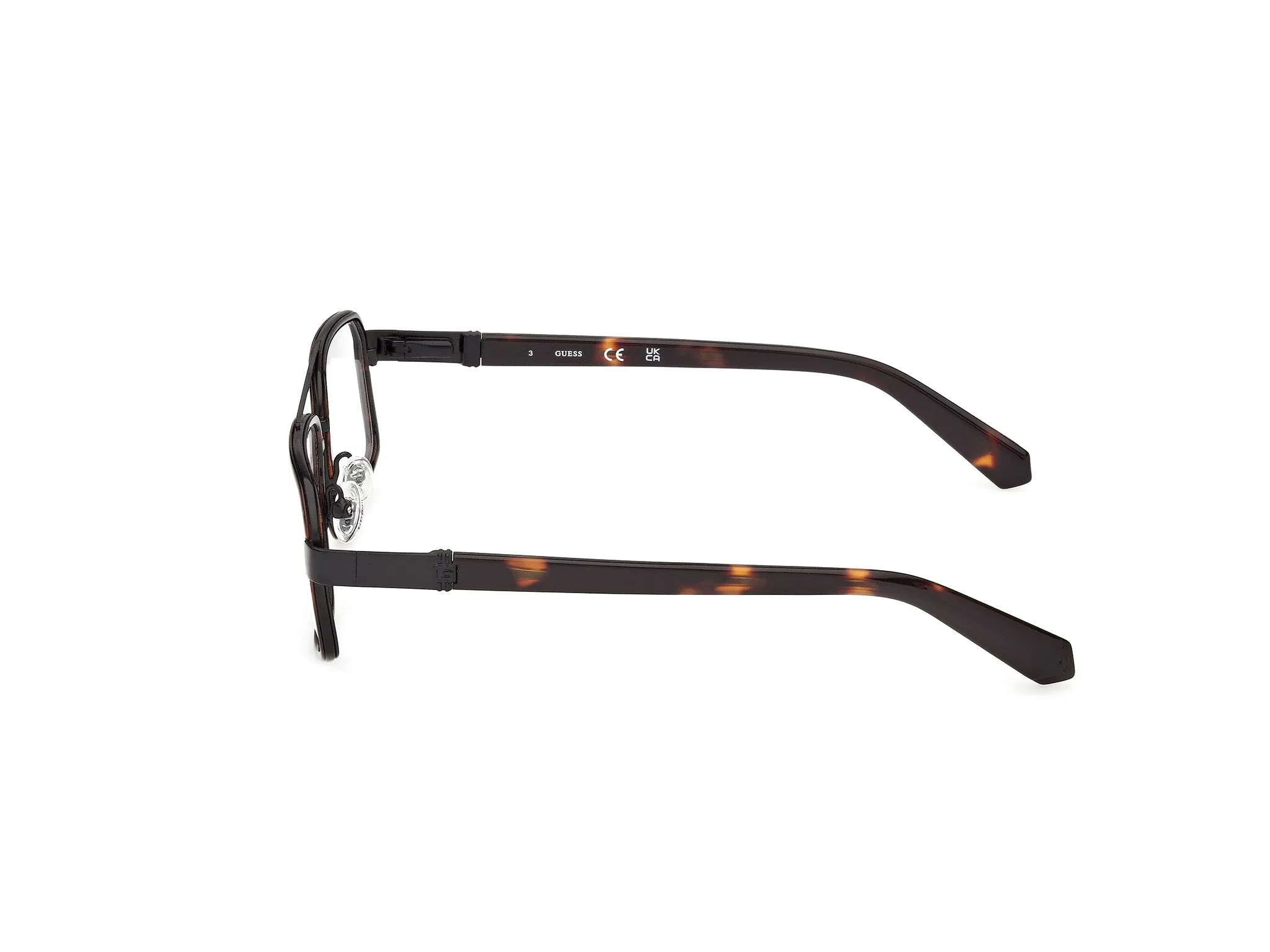 Guess GU50372 052 Montature da vista Metallo Havana Squadrata Normale - immagine 3