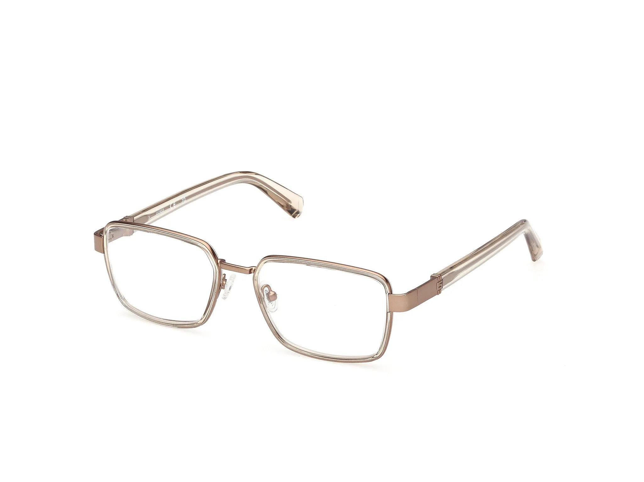 Guess GU50371 045 Montature da vista Metallo Marrone Squadrata Normale - immagine 1
