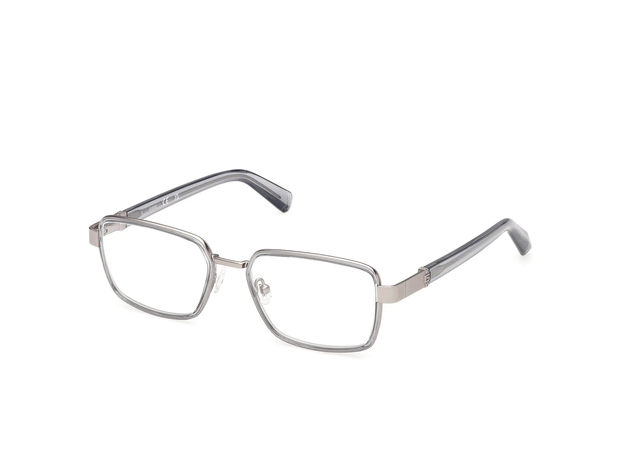 Guess GU50371 020 Montature da vista Metallo Grigio Squadrata Normale - immagine 1