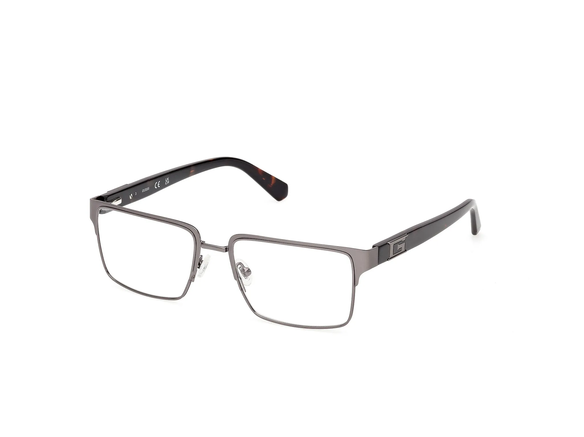 Guess GU50370 007 Montature da vista Metallo Grigio Squadrata Normale - immagine 1