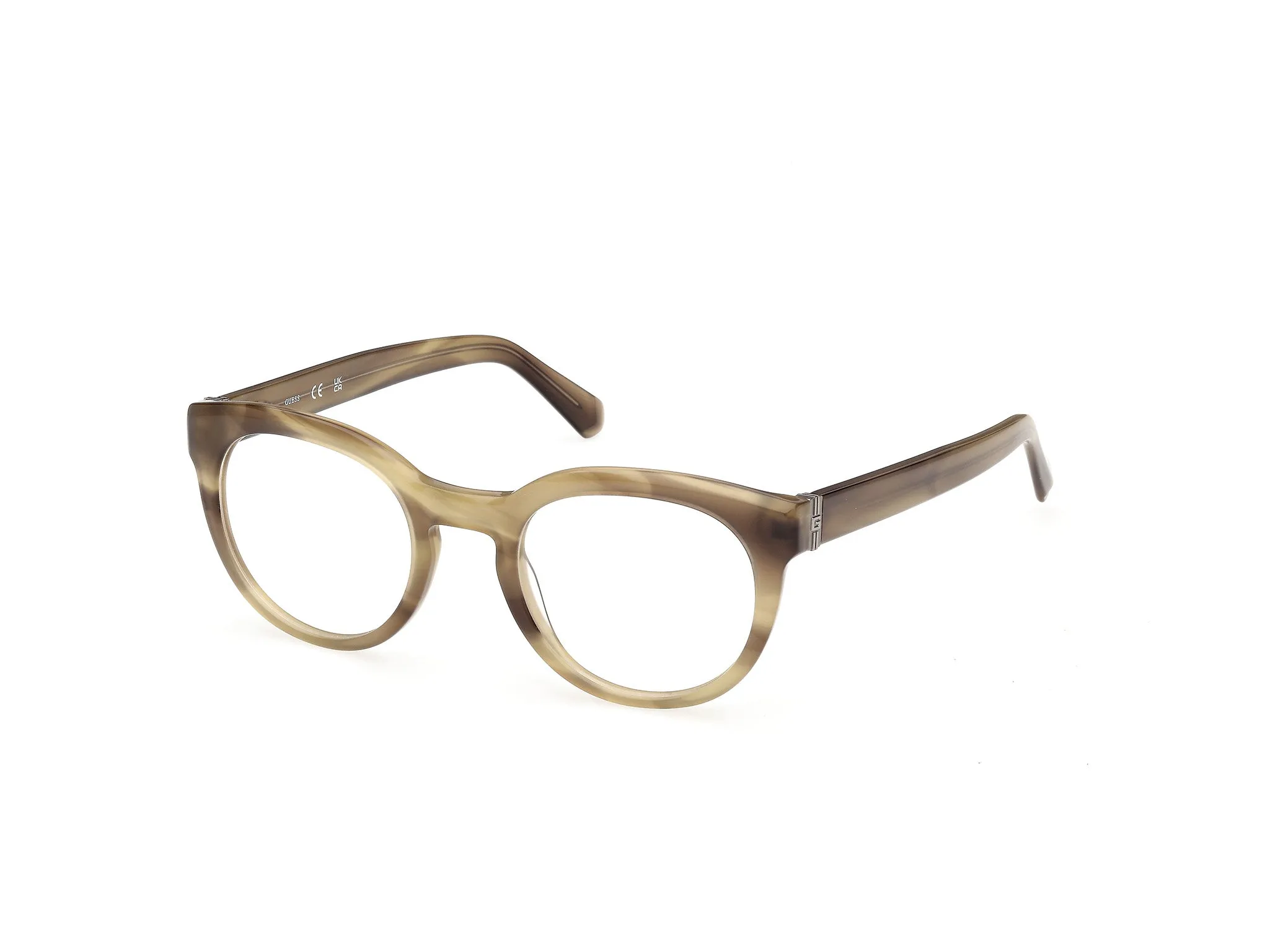 Guess GU50366 095 Montature da vista Acetato Verde Rotonda Normale - immagine 1
